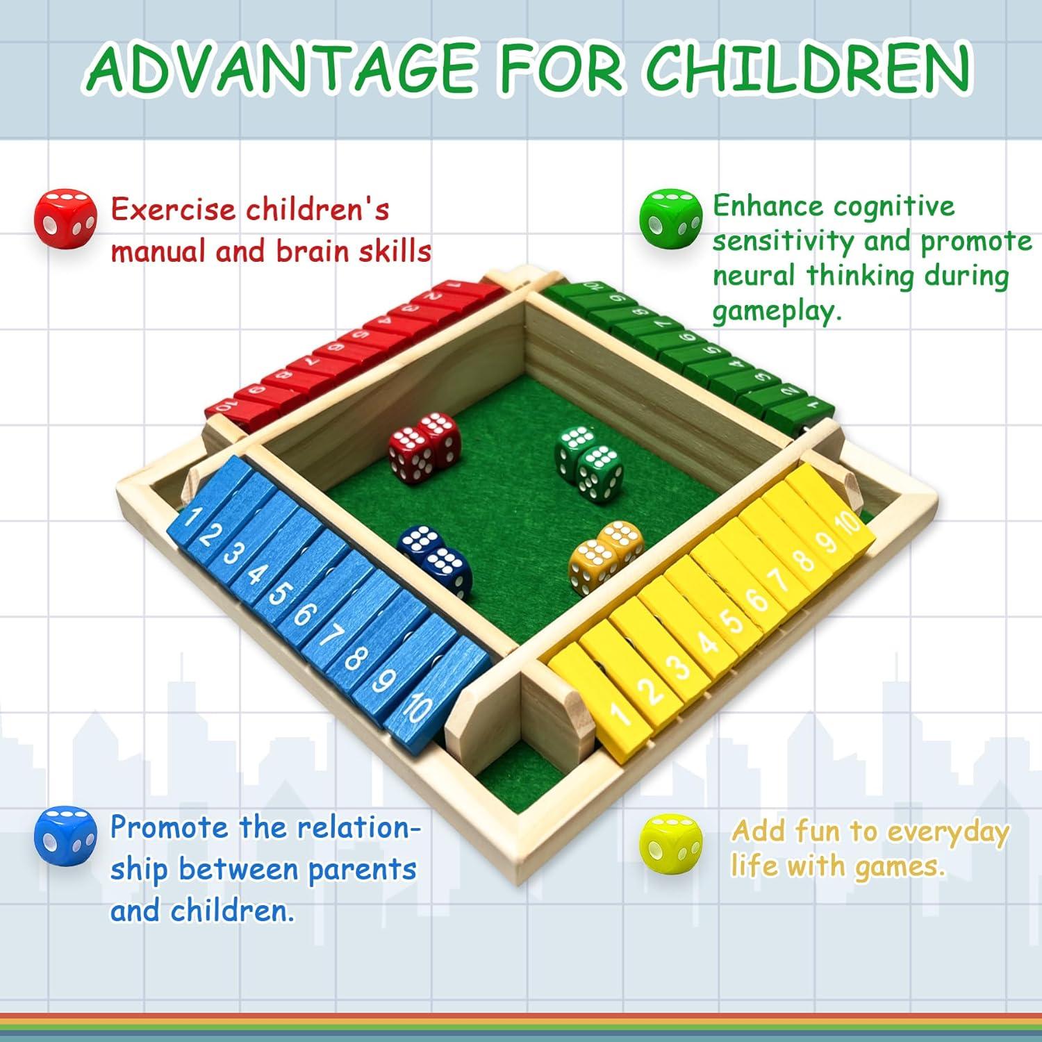 Juego Cierra La Caja de Madera HENNAED para 4 Jugadores