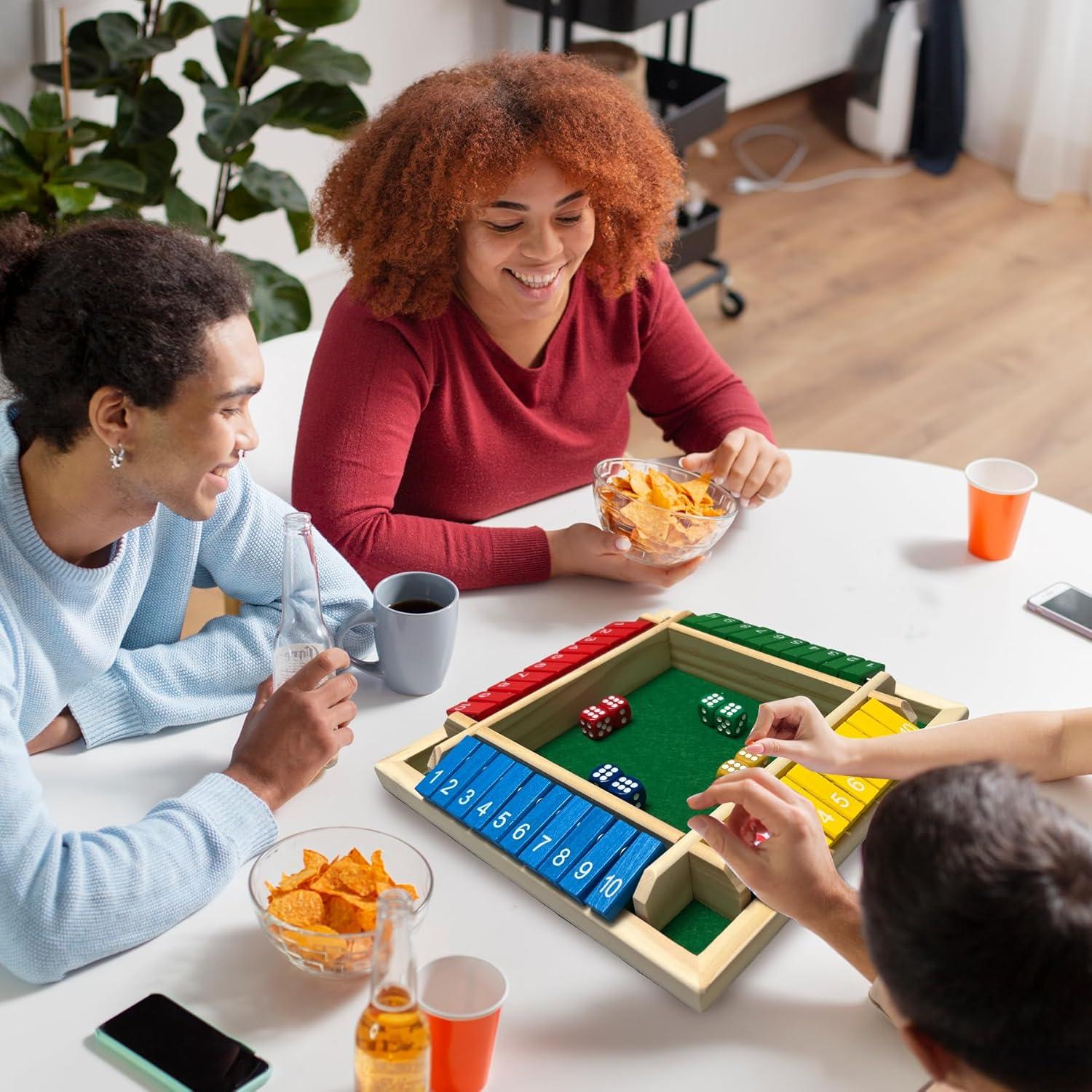 Juego Cierra La Caja de Madera HENNAED para 4 Jugadores