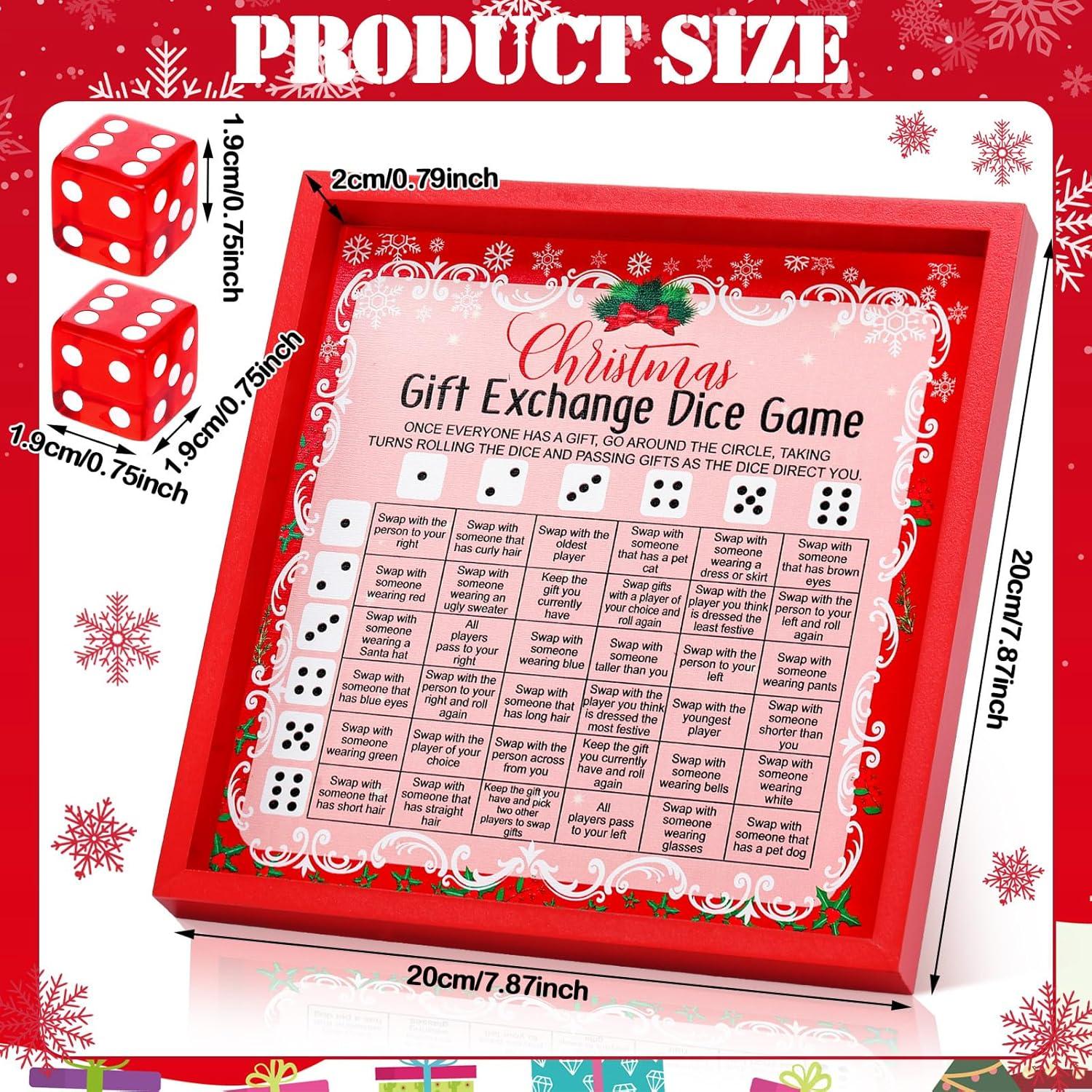 Juego de Dados Navideño Yiyiring con Bandeja de Madera