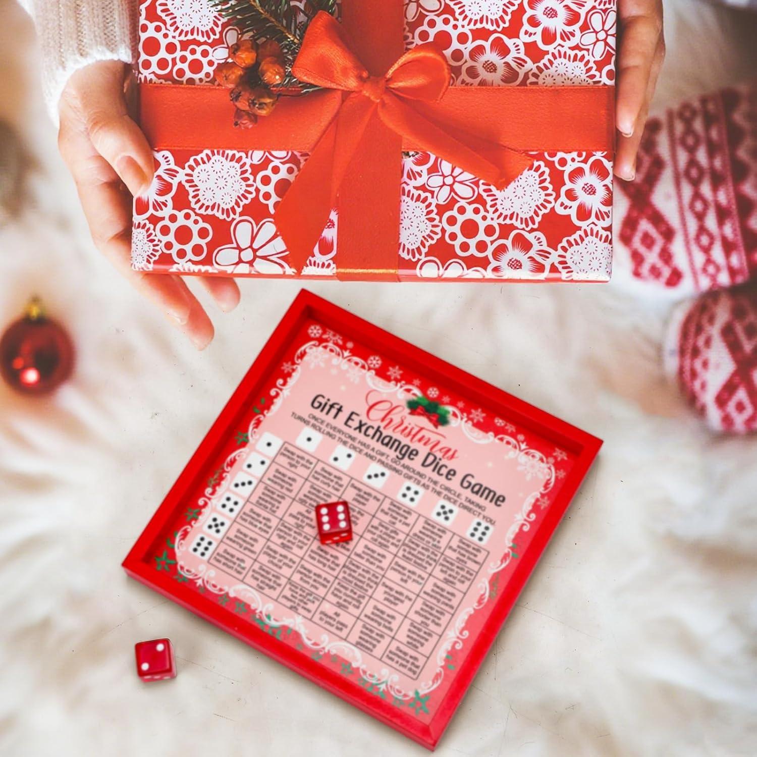 Juego de Dados Navideño Yiyiring con Bandeja de Madera