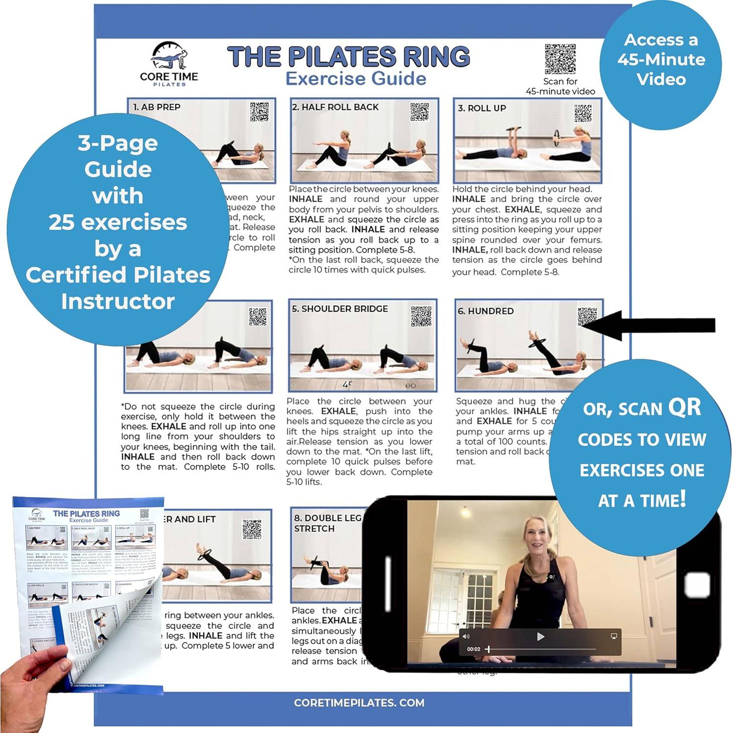 Anillo de Pilates Core Time 35.56 cm con Banda de Resistencia