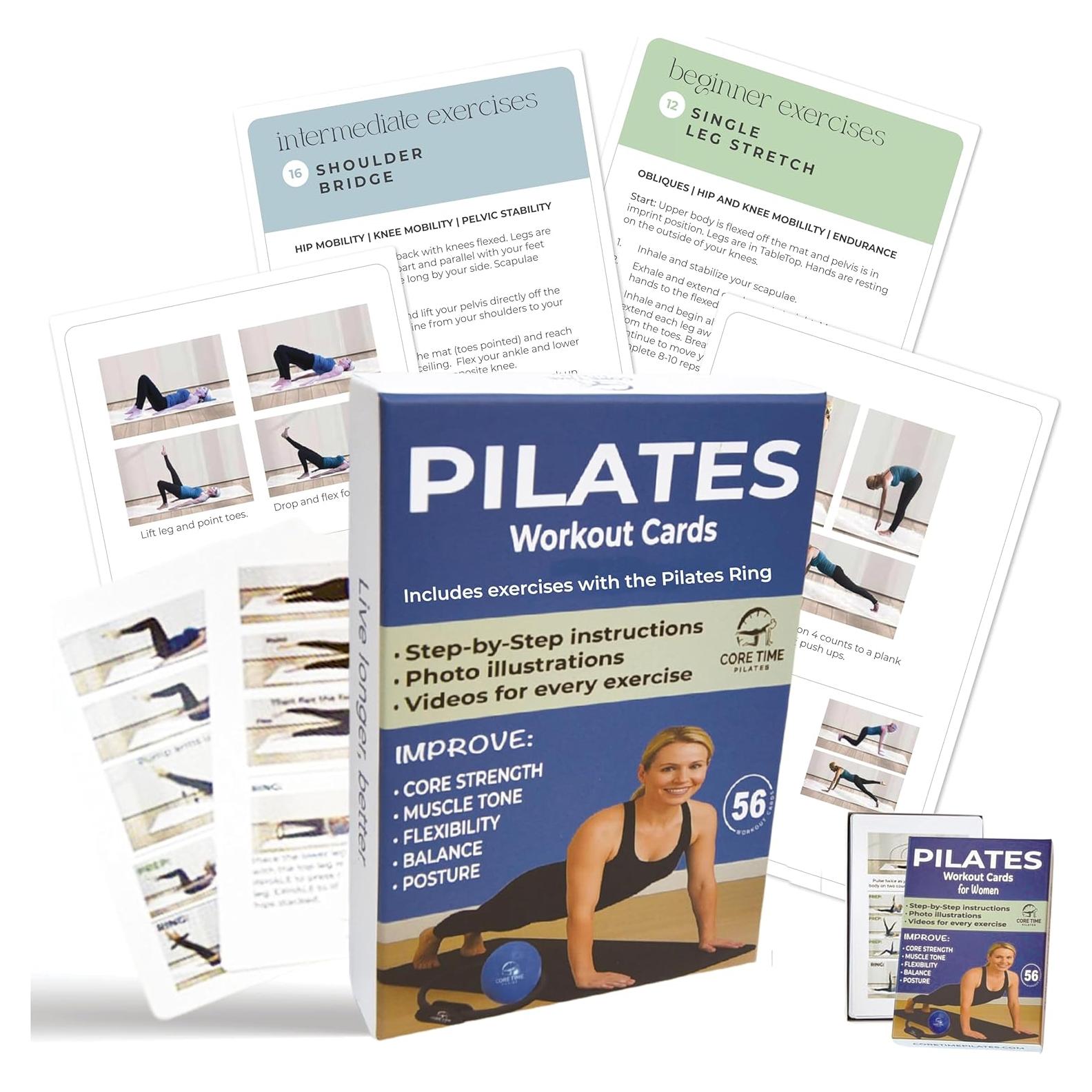 Tarjetas de Ejercicio de Pilates Core Time - 56 Tarjetas