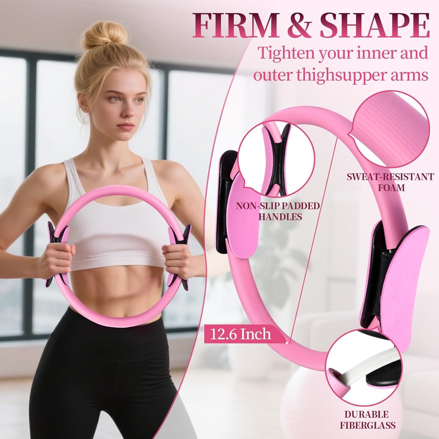 Kit de Pilates Rosa laapee 15 Piezas para Mujeres