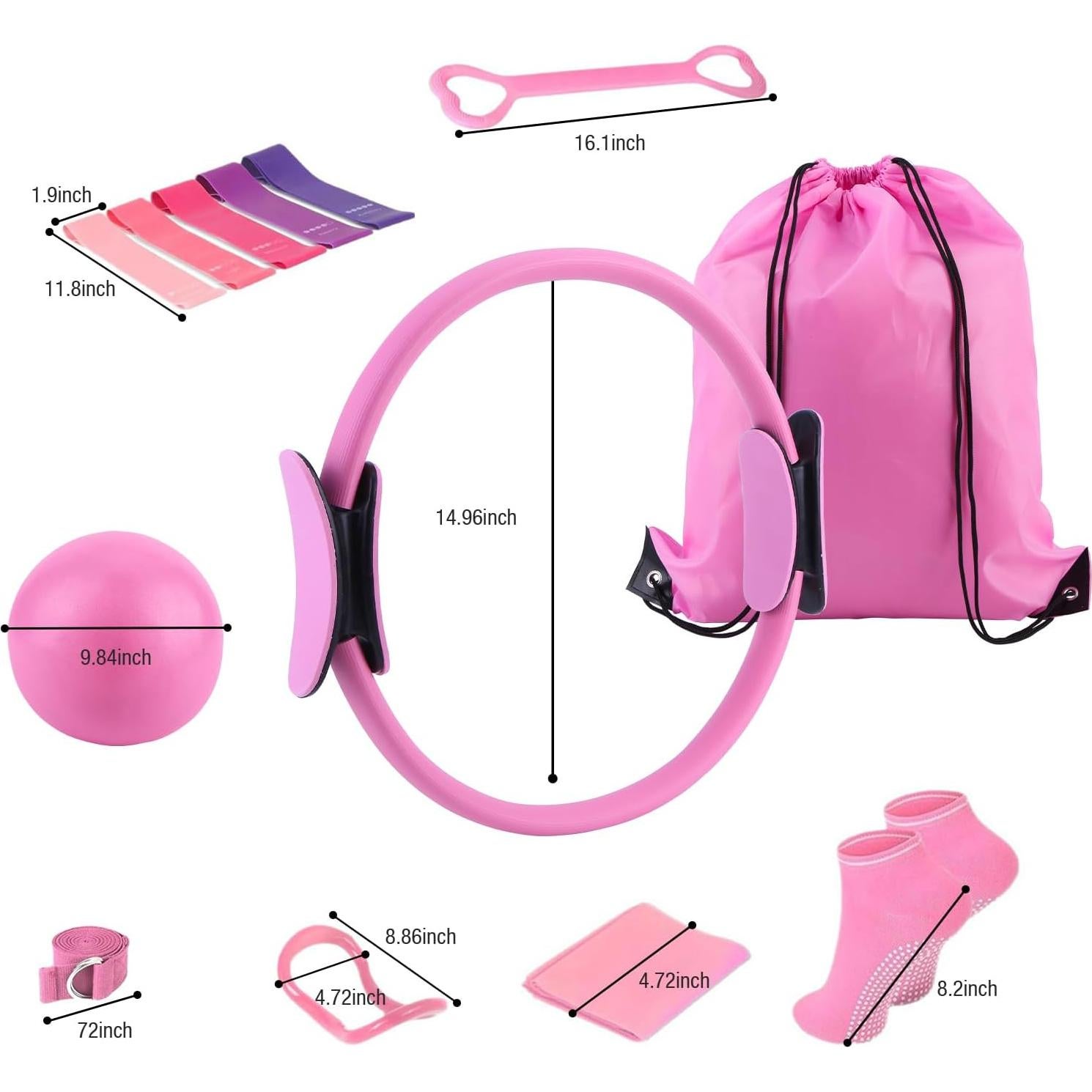 Kit de Pilates ASIEIT 13 Piezas para Entrenamiento en Casa