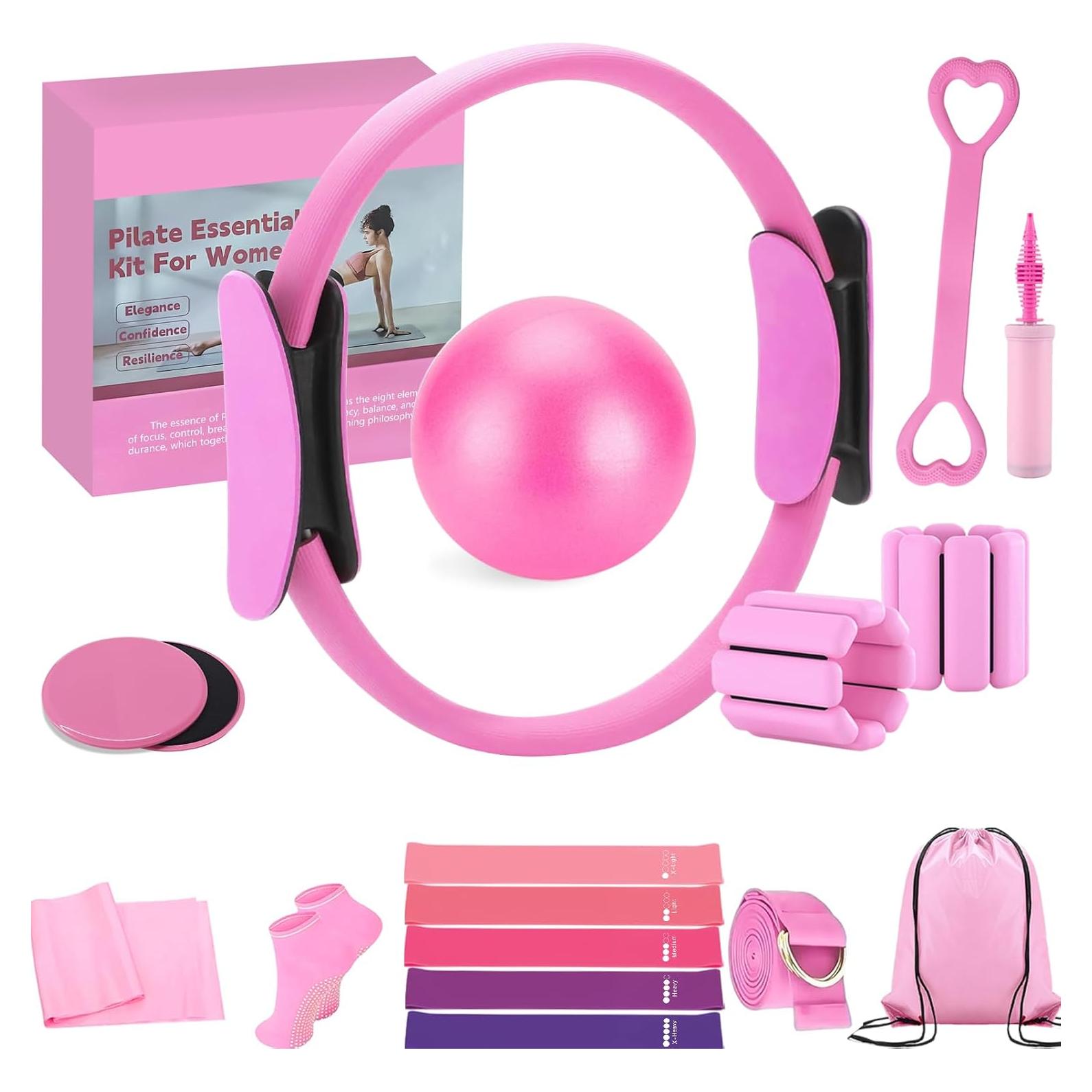 Kit de Pilates VIOXIA - Anillo 35.56 cm, Pelota 24.89 cm
