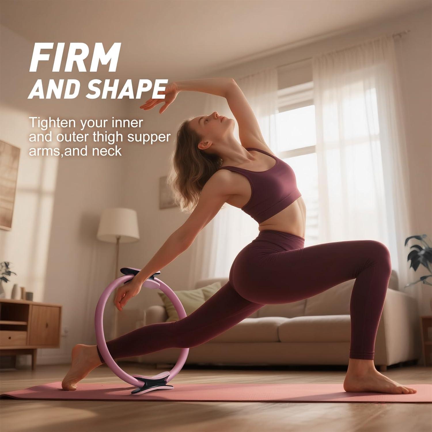 Kit de Pilates en Casa XiaoKJ con Anillo 35.56 cm y Bandas