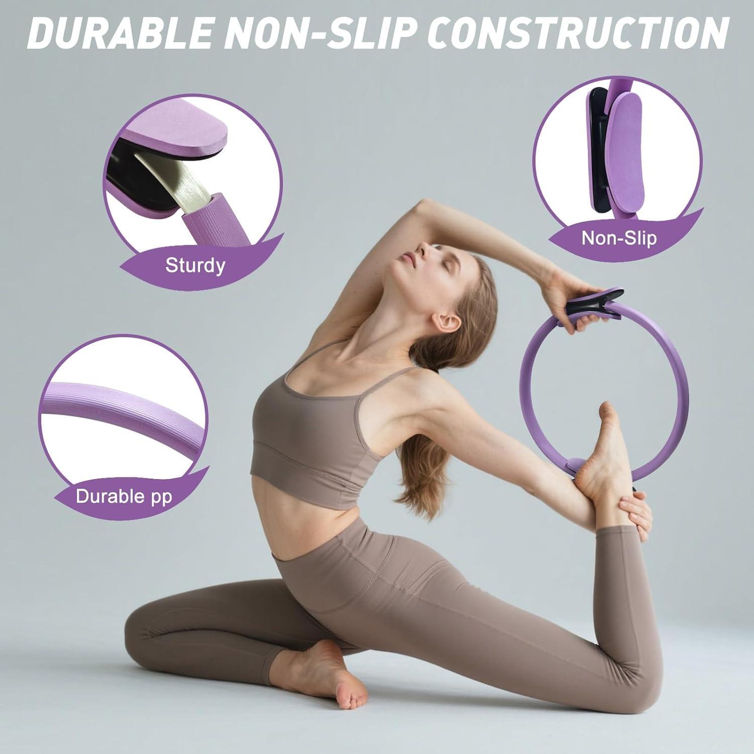 Kit de Pilates en Casa XiaoKJ con Anillo 35.56 cm y Bandas