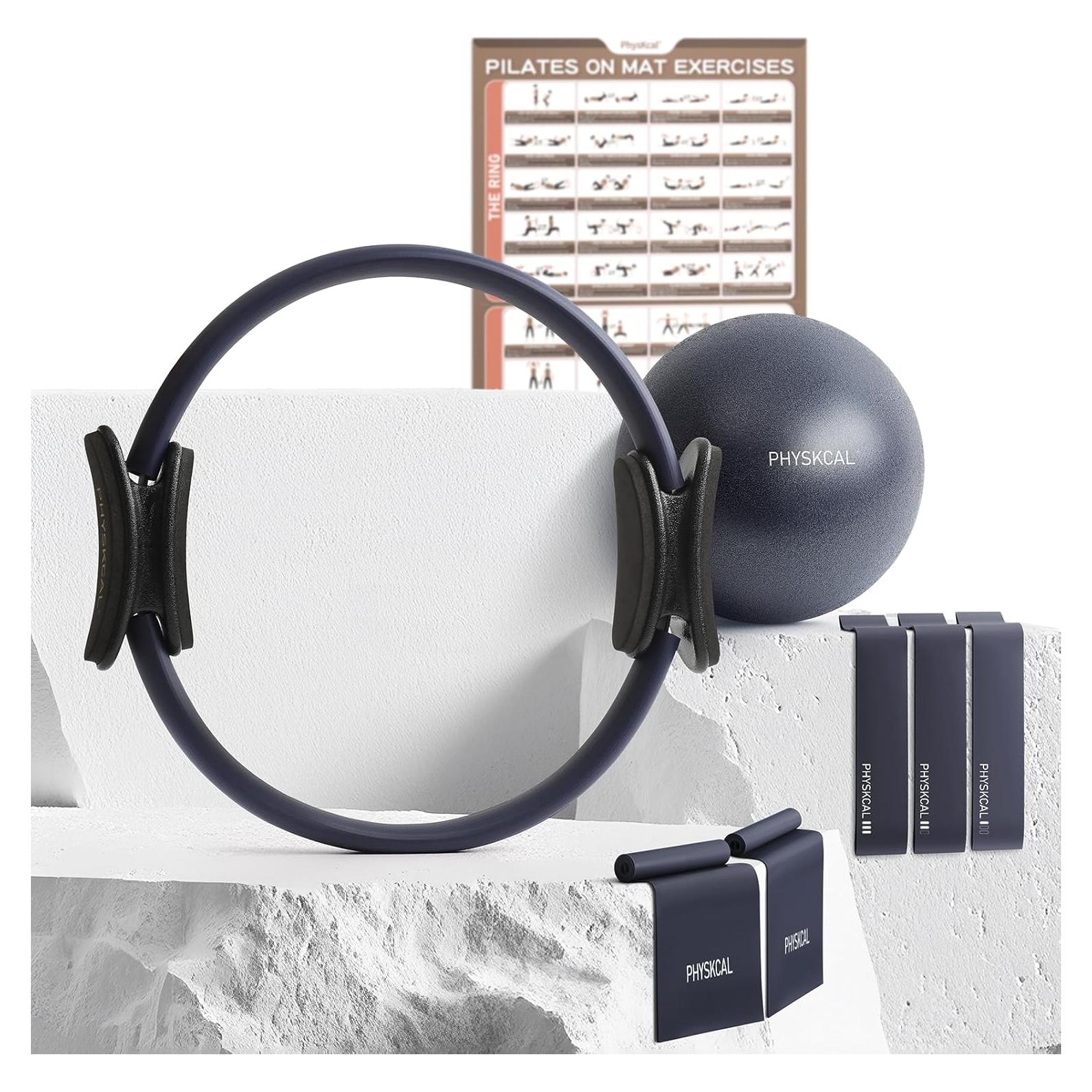 Kit de Pilates PhysKcal 4 en 1 con Anillo, Bola y Bandas