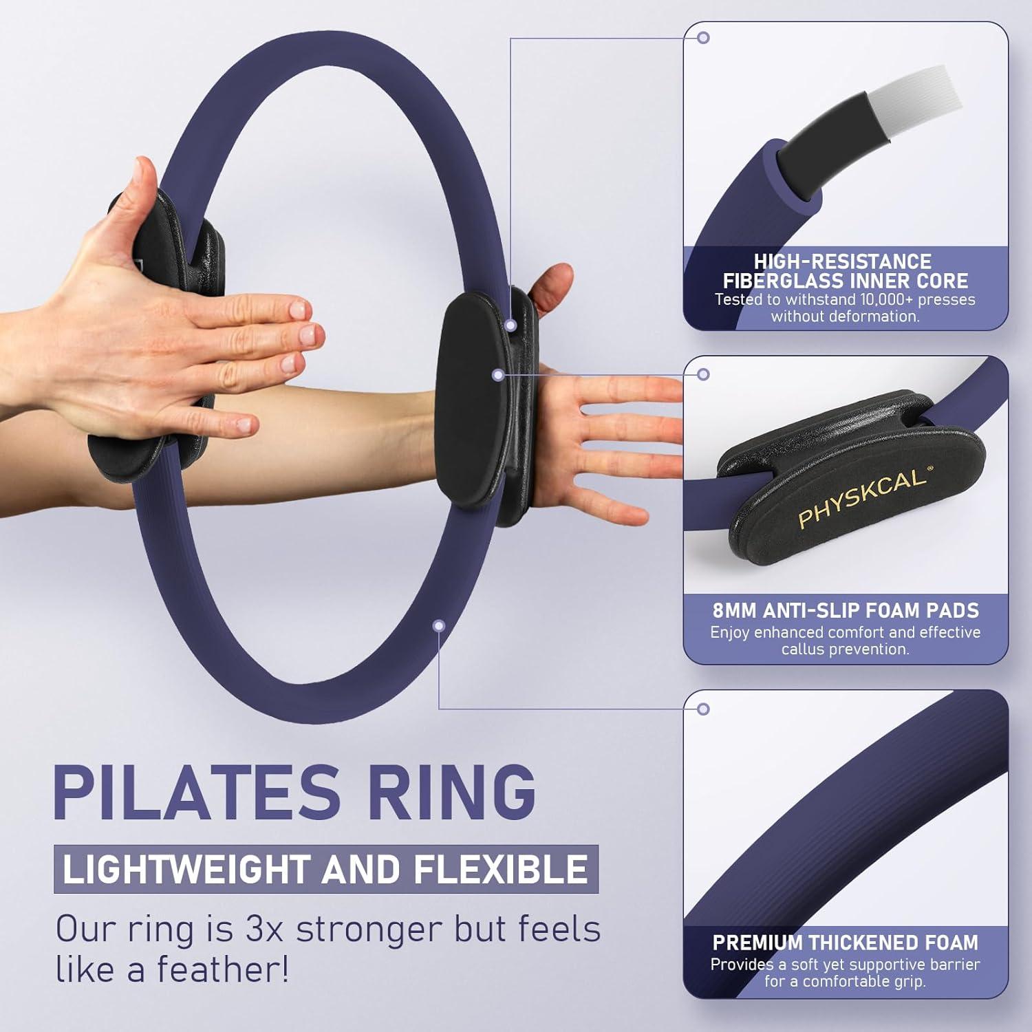 Kit de Pilates PhysKcal 4 en 1 con Anillo, Bola y Bandas