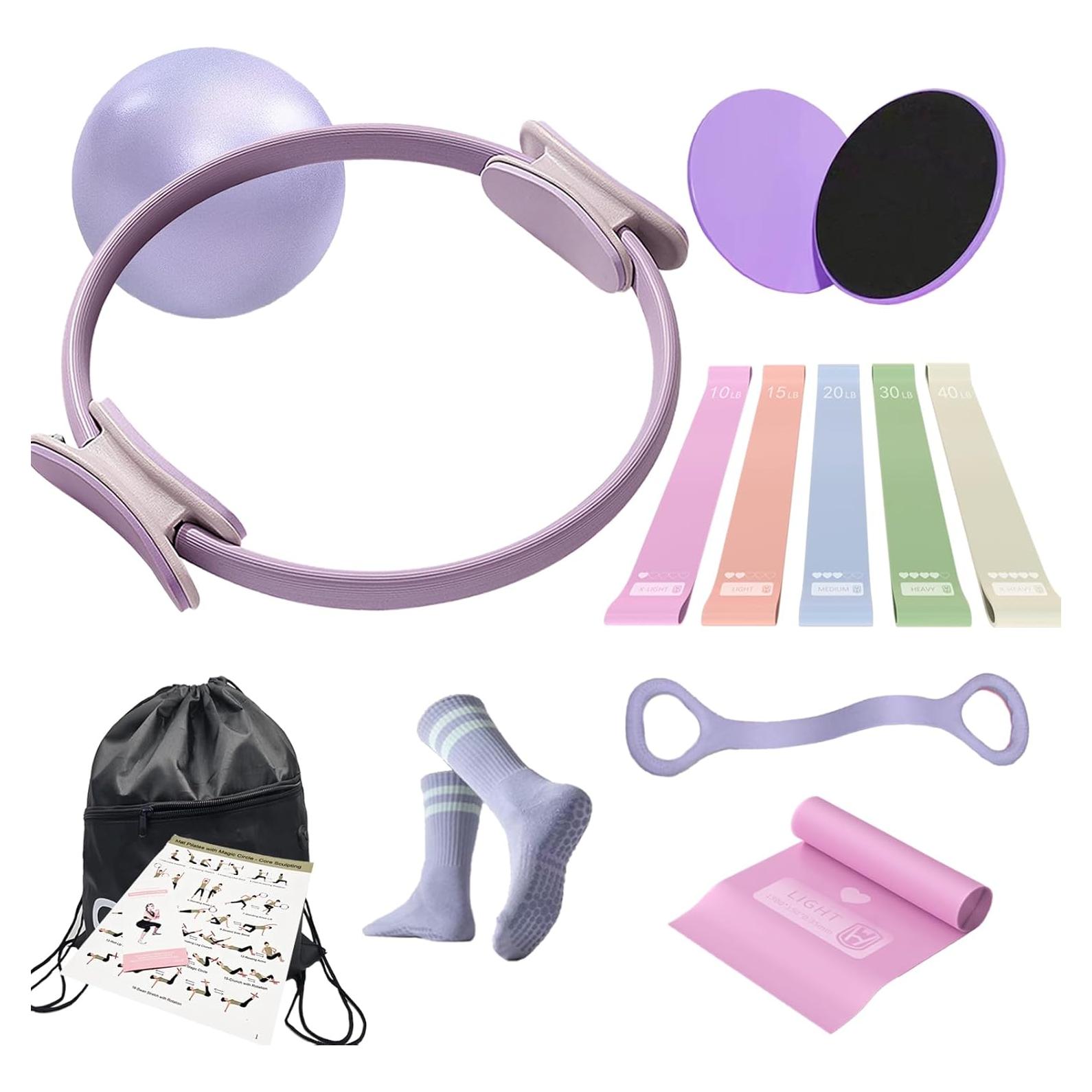 Kit de Anillo de Pilates Gtzzot 13 Piezas para Entrenamiento