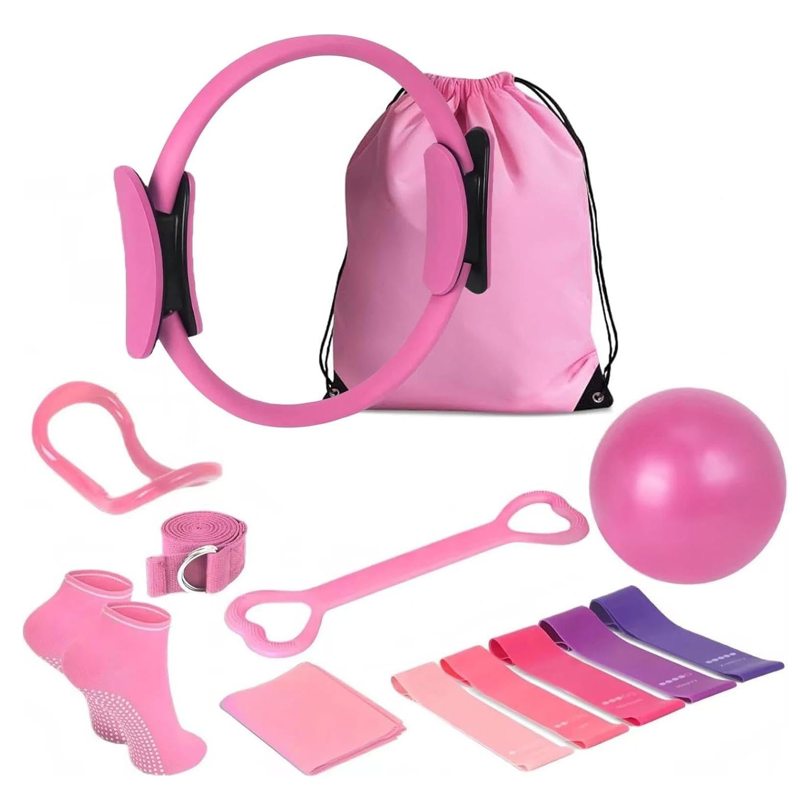 Conjunto de Pilates IJEUH 13 Piezas Rosa para Mujeres