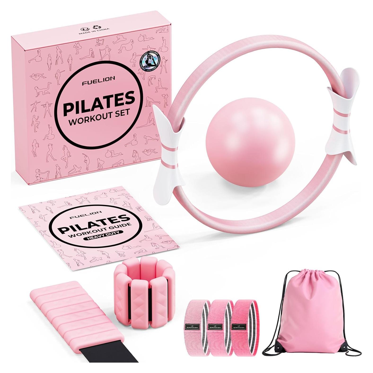 Kit de Pilates Fuelion: Anillo, Pelota, Pesas y Bandas