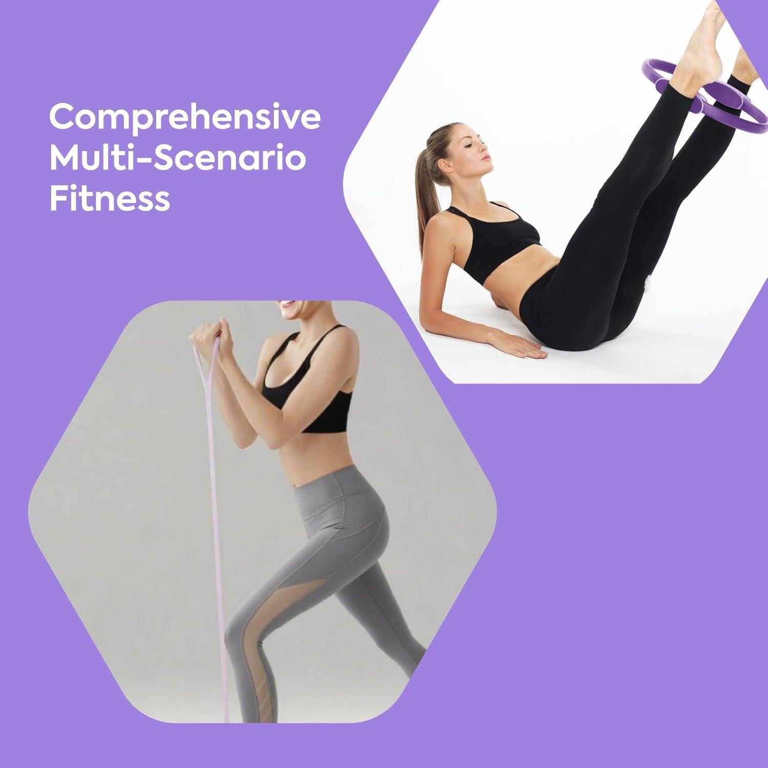 Kit Esencial de Pilates Usakiibebe 13 Piezas con Pelota y Banda