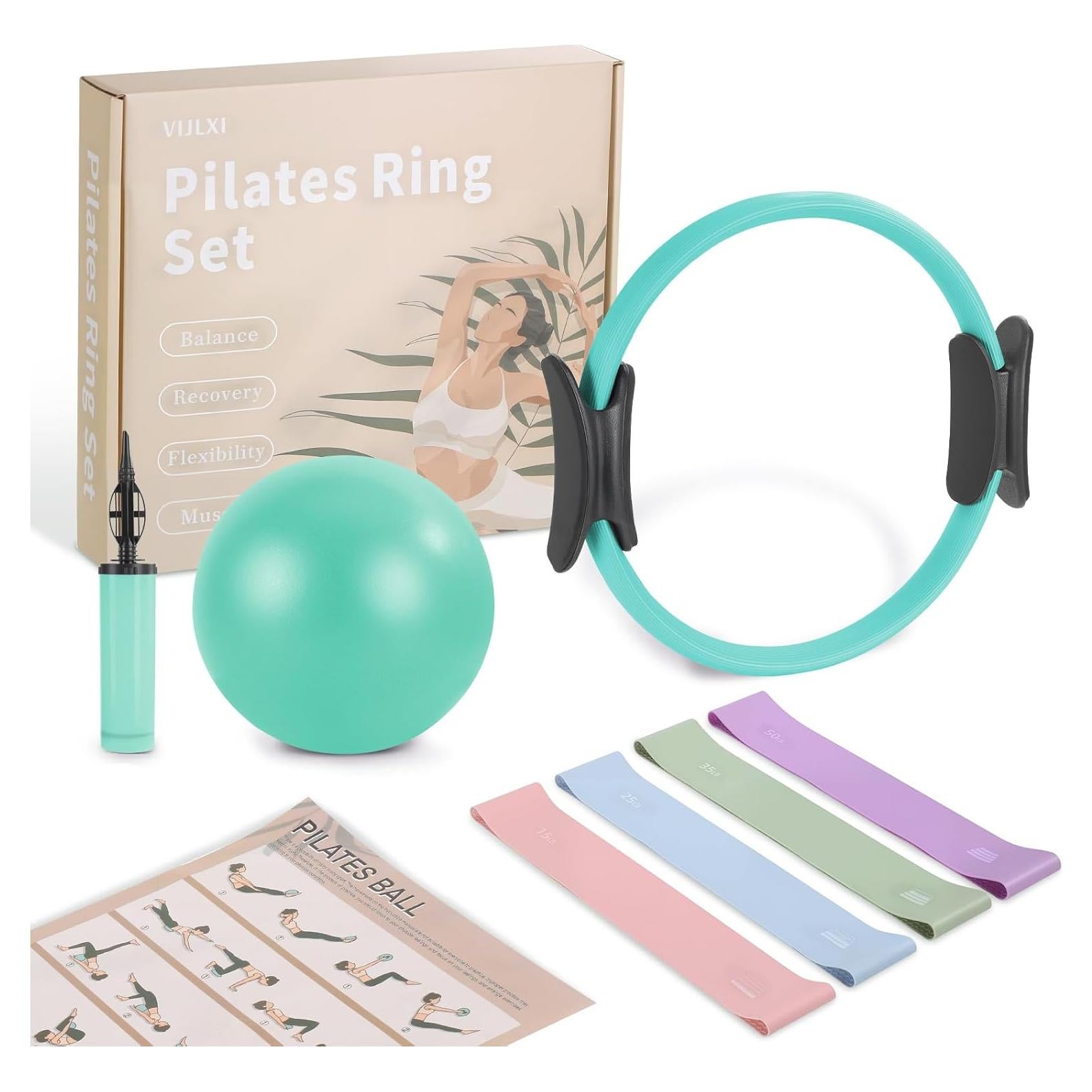 Kit de Pilates en Casa VIJLXI P3 - Anillo, Pelota y Bandas
