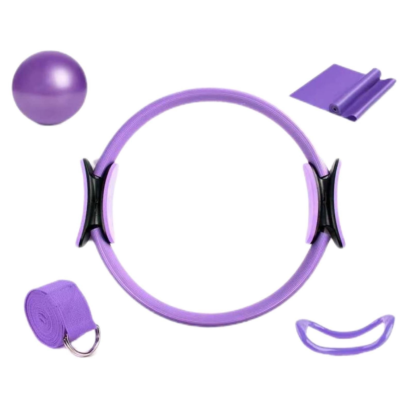 Conjunto de Pilates y Yoga Roenae con 5 Accesorios Morado