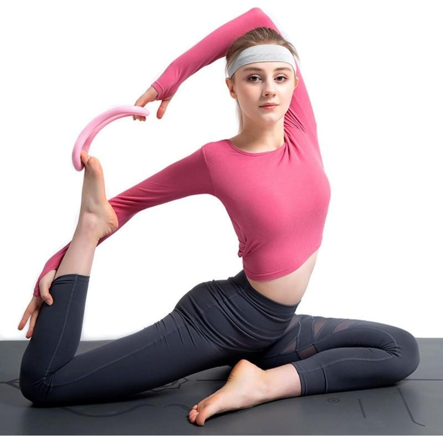 Conjunto de Pilates y Yoga Roenae con 5 Accesorios Morado