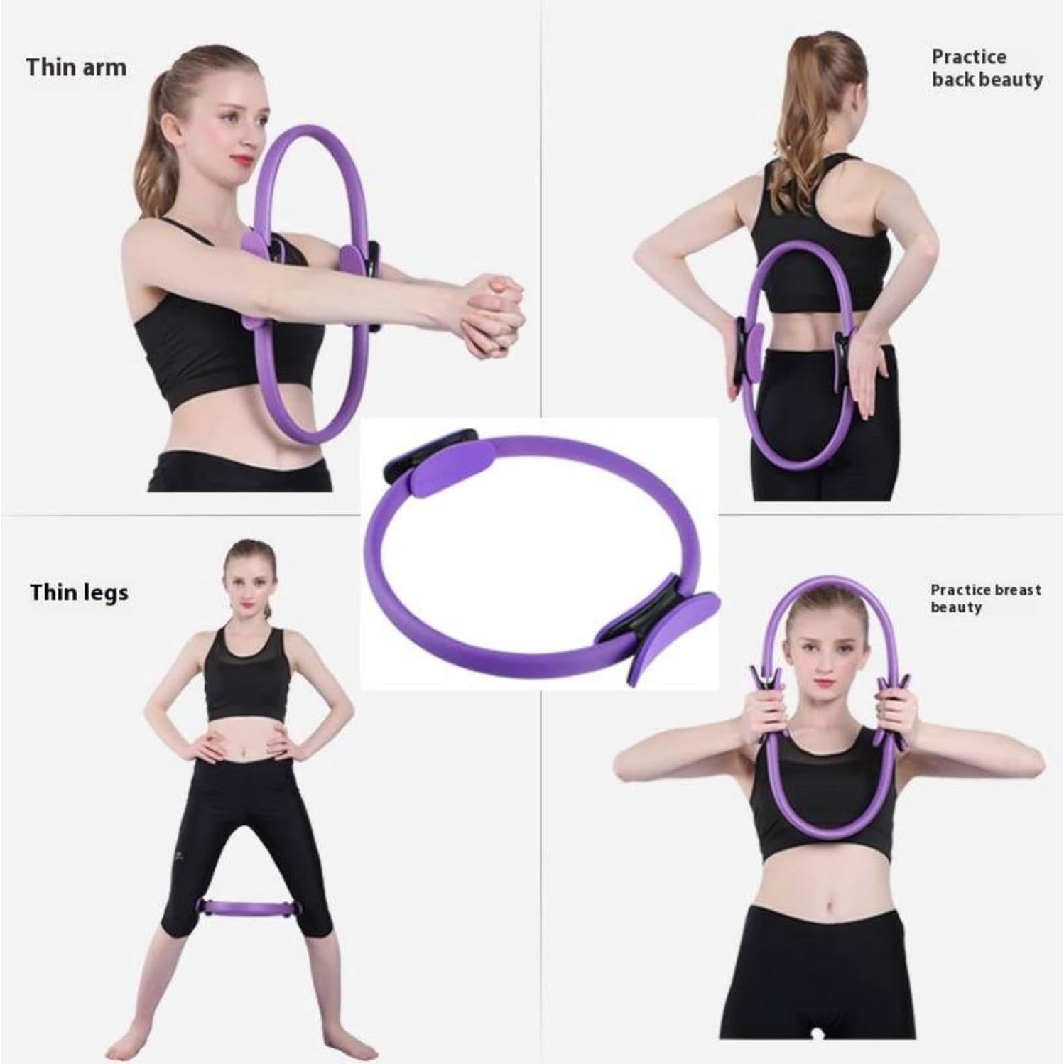Conjunto de Pilates y Yoga Roenae con 5 Accesorios Morado