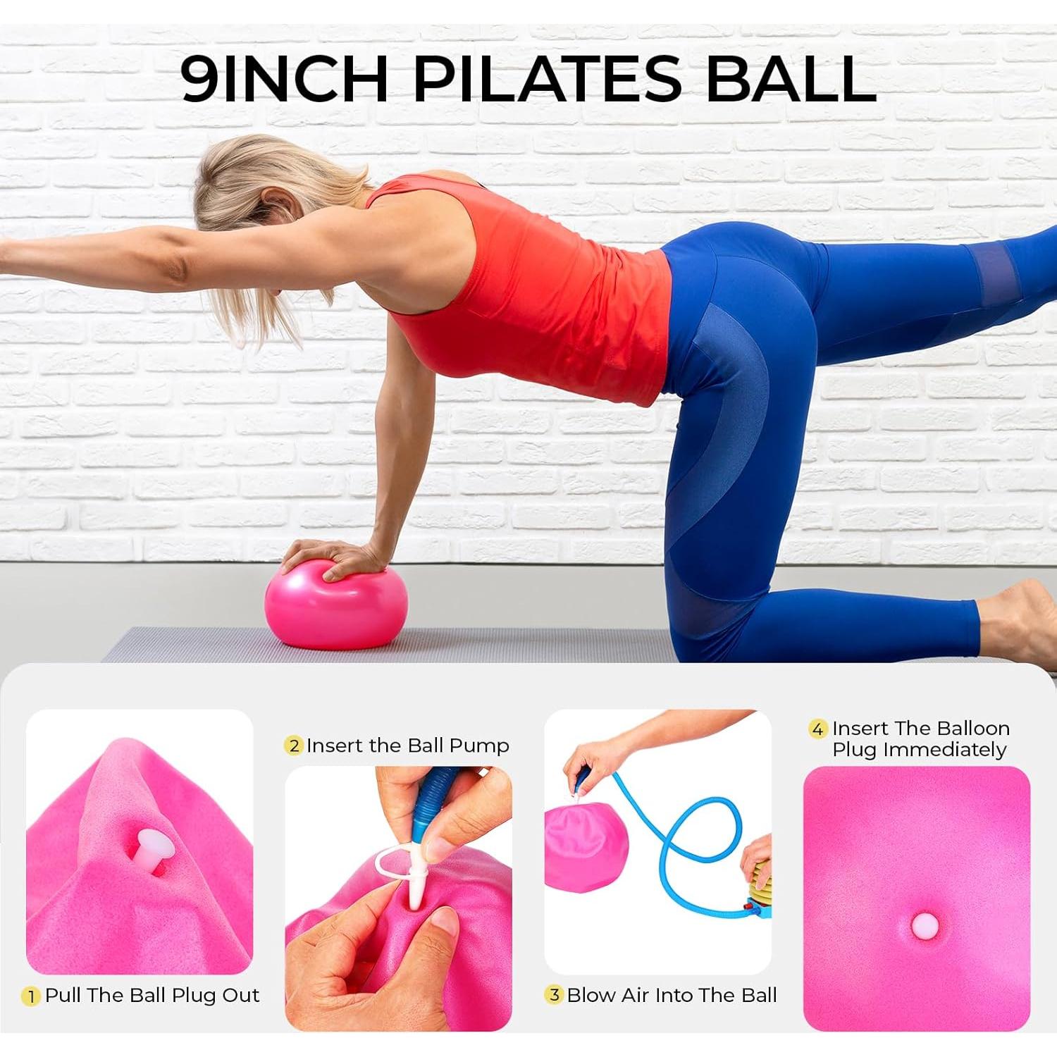Conjunto de Pilates AFOROEOA: Anillo, Pelotas y Bandas 5 Niveles