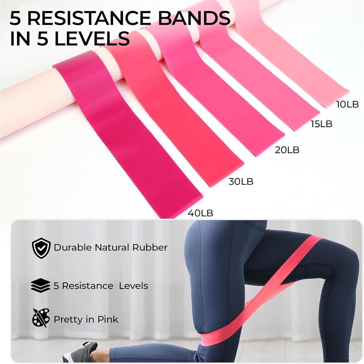 Conjunto de Pilates AFOROEOA: Anillo, Pelotas y Bandas 5 Niveles