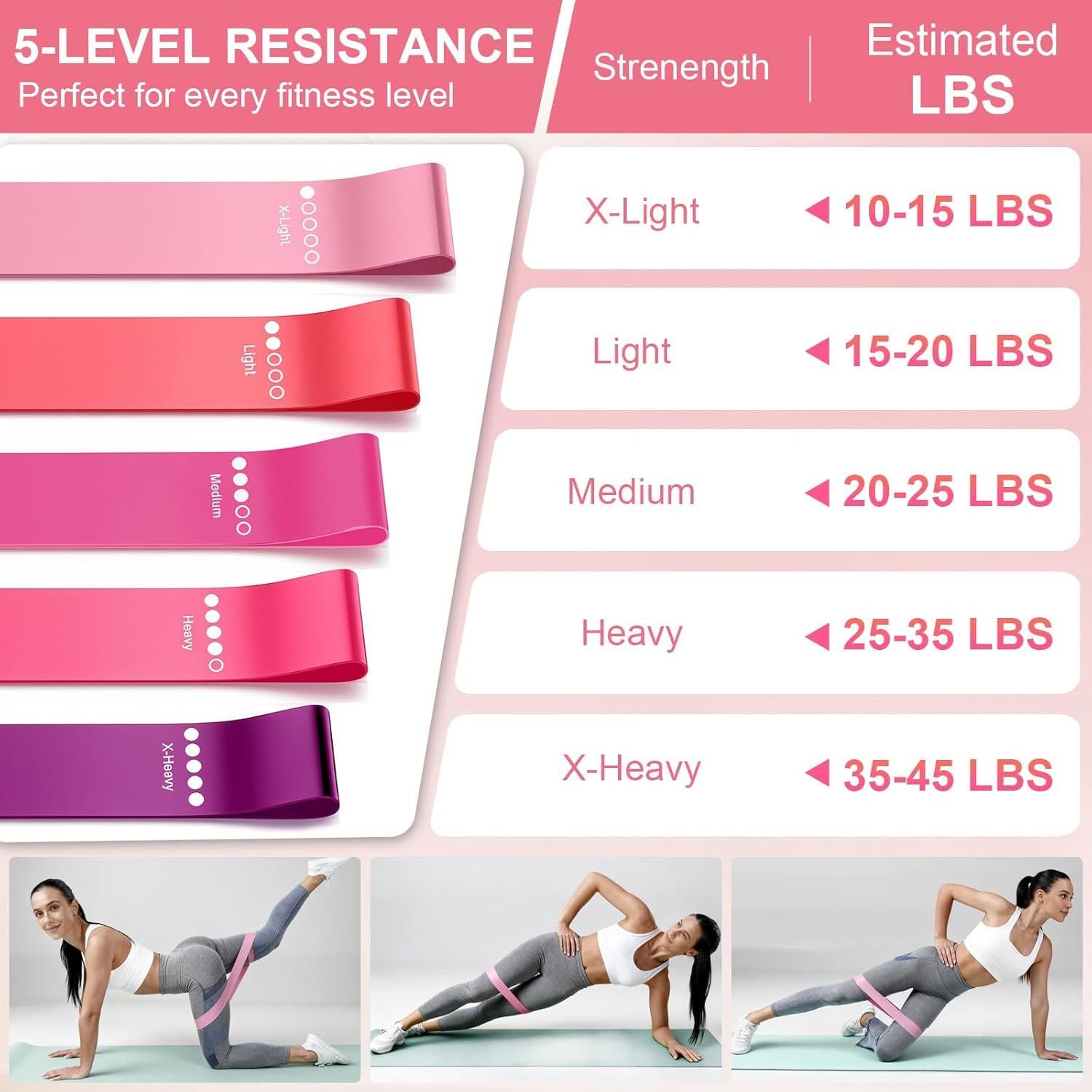 Kit de Pilates BYYNNE para Mujeres - 14 Piezas con Anillo y Pelota