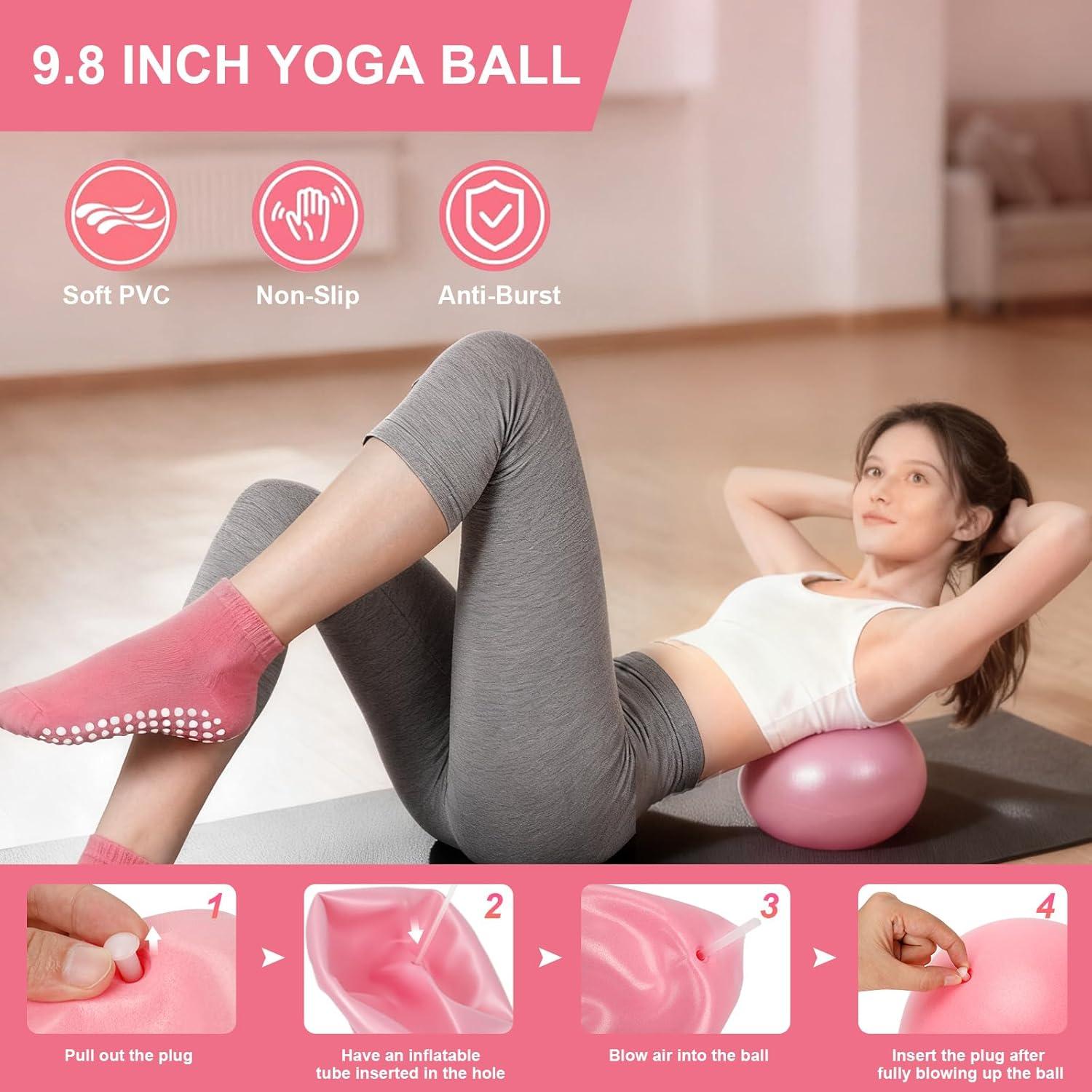 Kit de Pilates BYYNNE para Mujeres - 14 Piezas con Anillo y Pelota