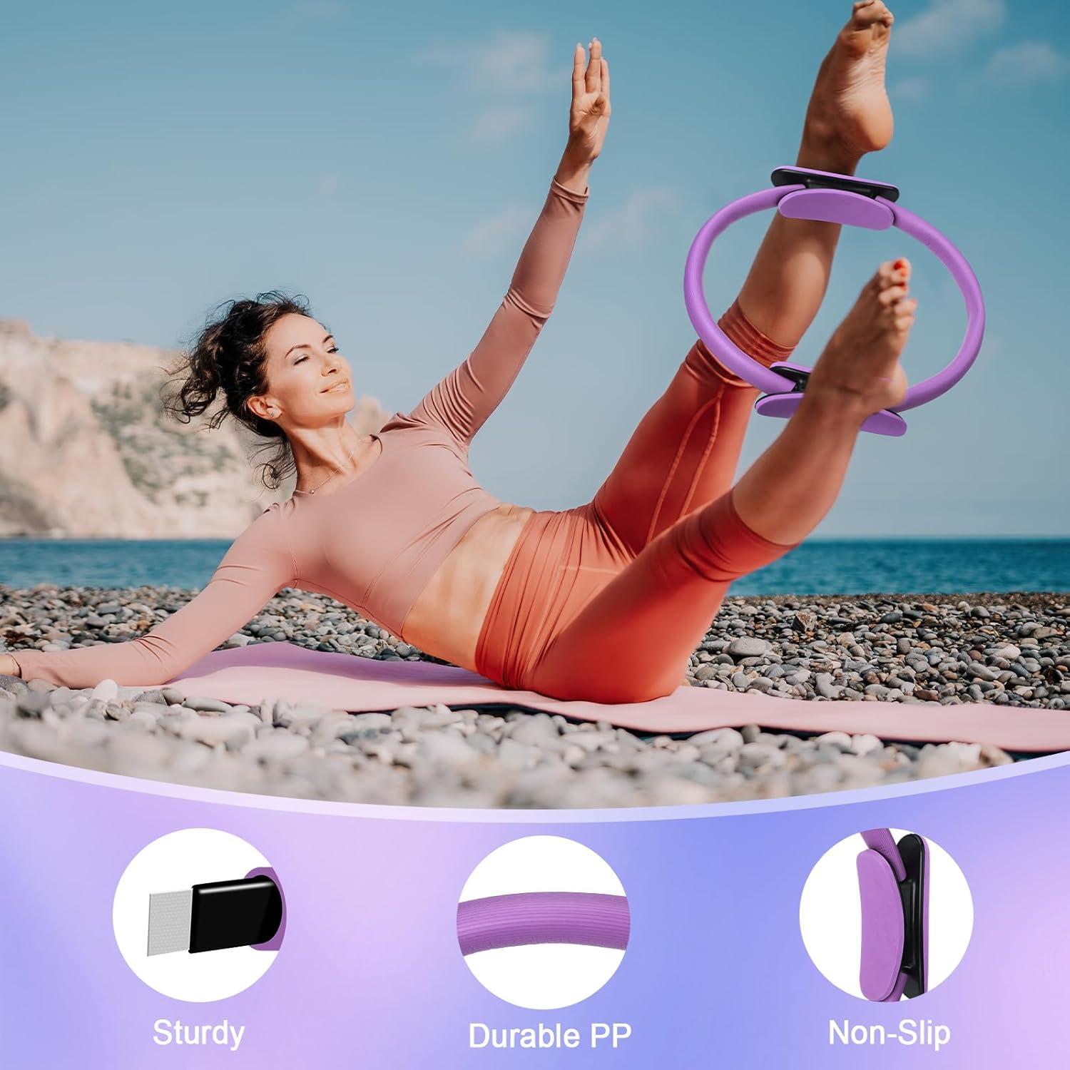 Conjunto de Pilates Poen 10 Piezas con Mancuernas y Bandas