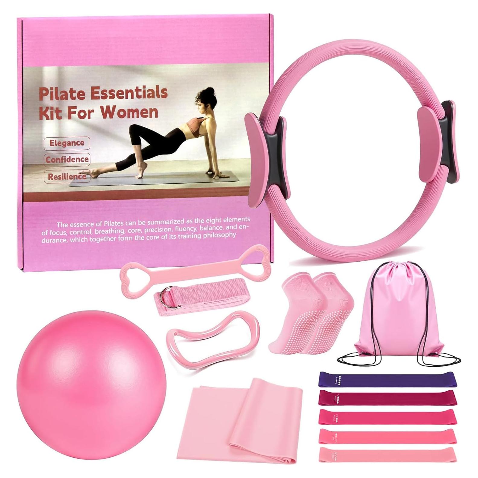 Kit de Pilates 13 Piezas Karltion - Anillo, Bandas y Pelota