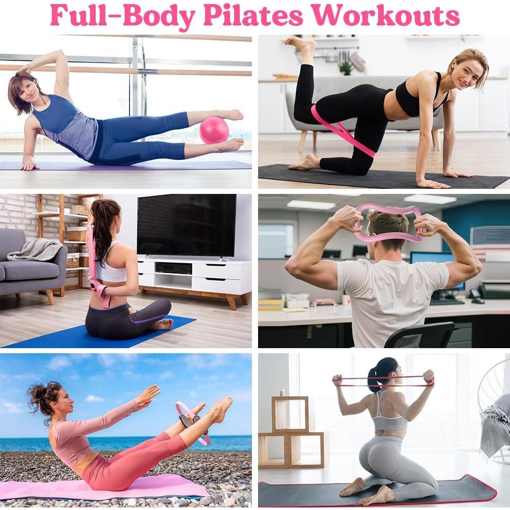 Kit de Pilates 13 Piezas Karltion - Anillo, Bandas y Pelota