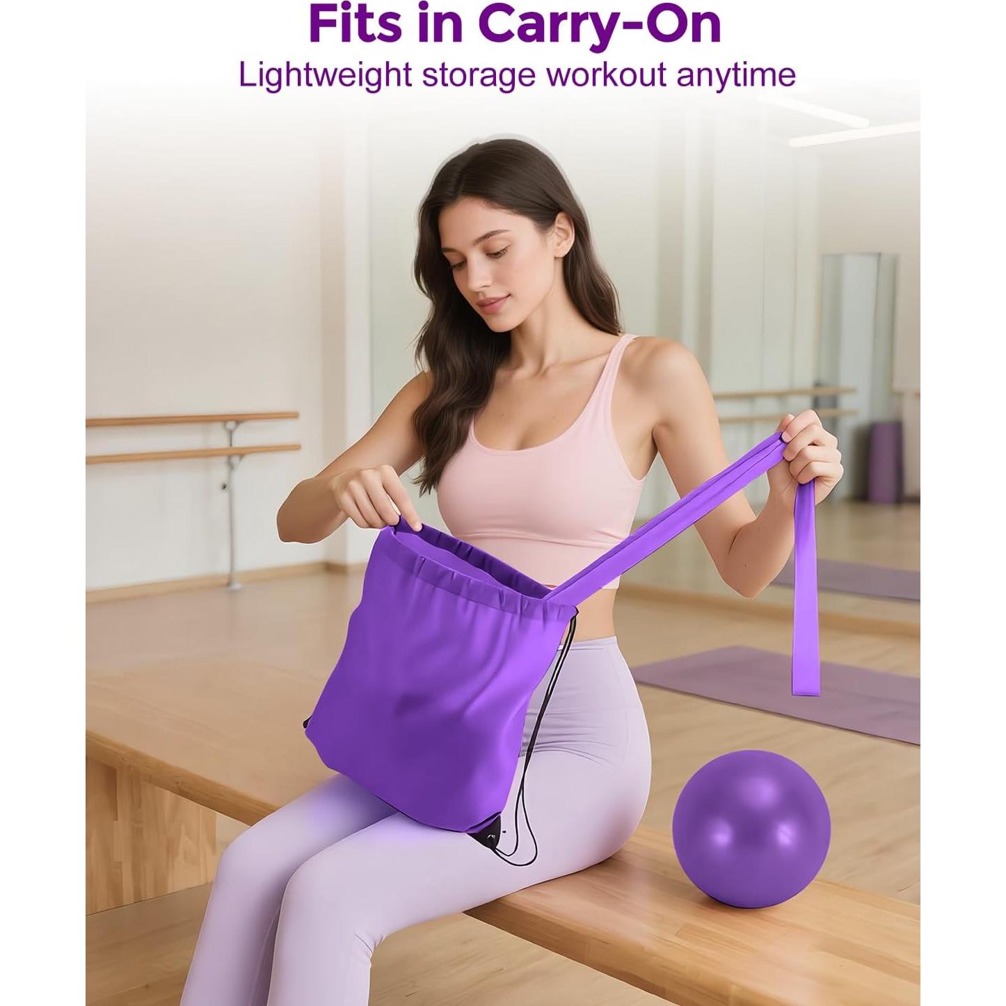Kit de Pilates Leychves para Mujeres - 16 Piezas, Rosa/Púrpura