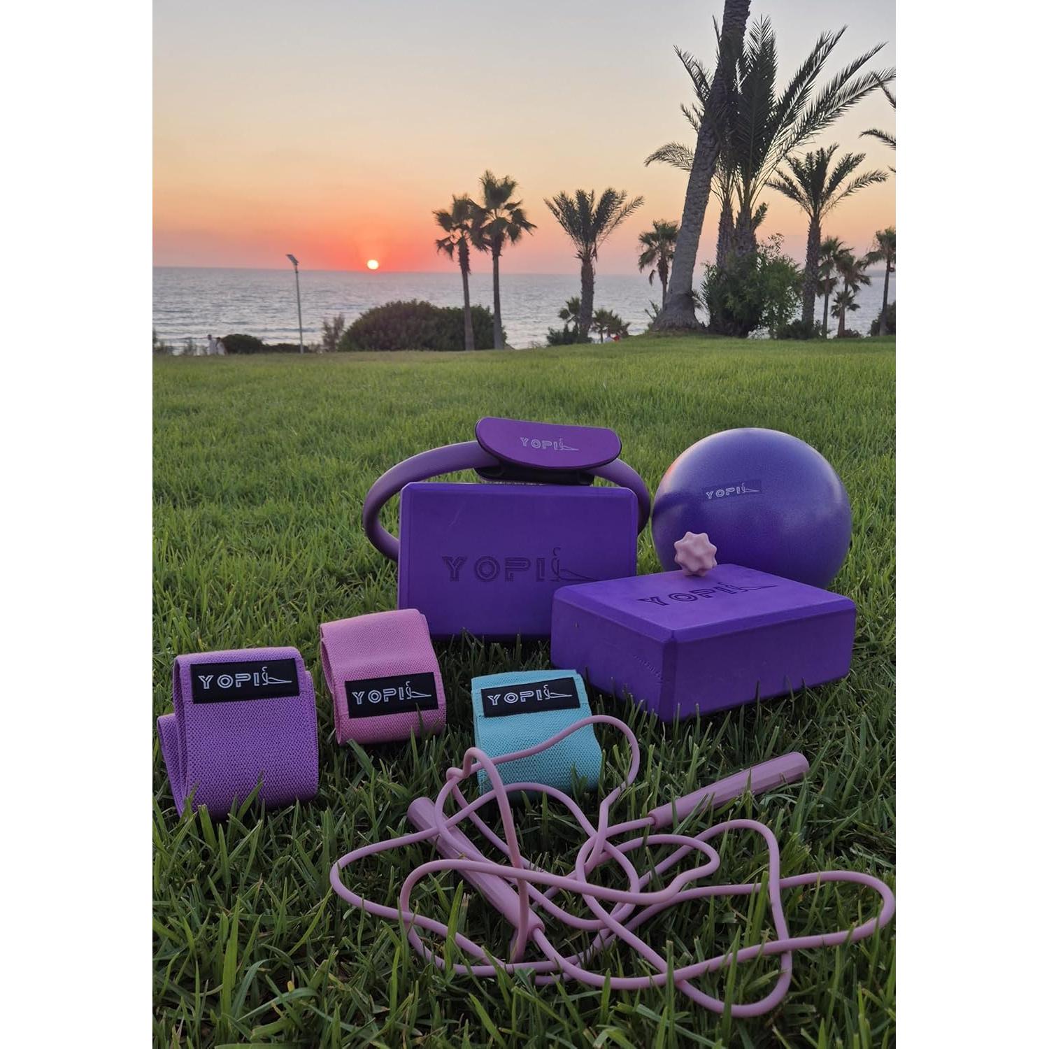 Kit de Yoga y Pilates Yopil 9 en 1 - Bloques, Anillo, Bandas y Más