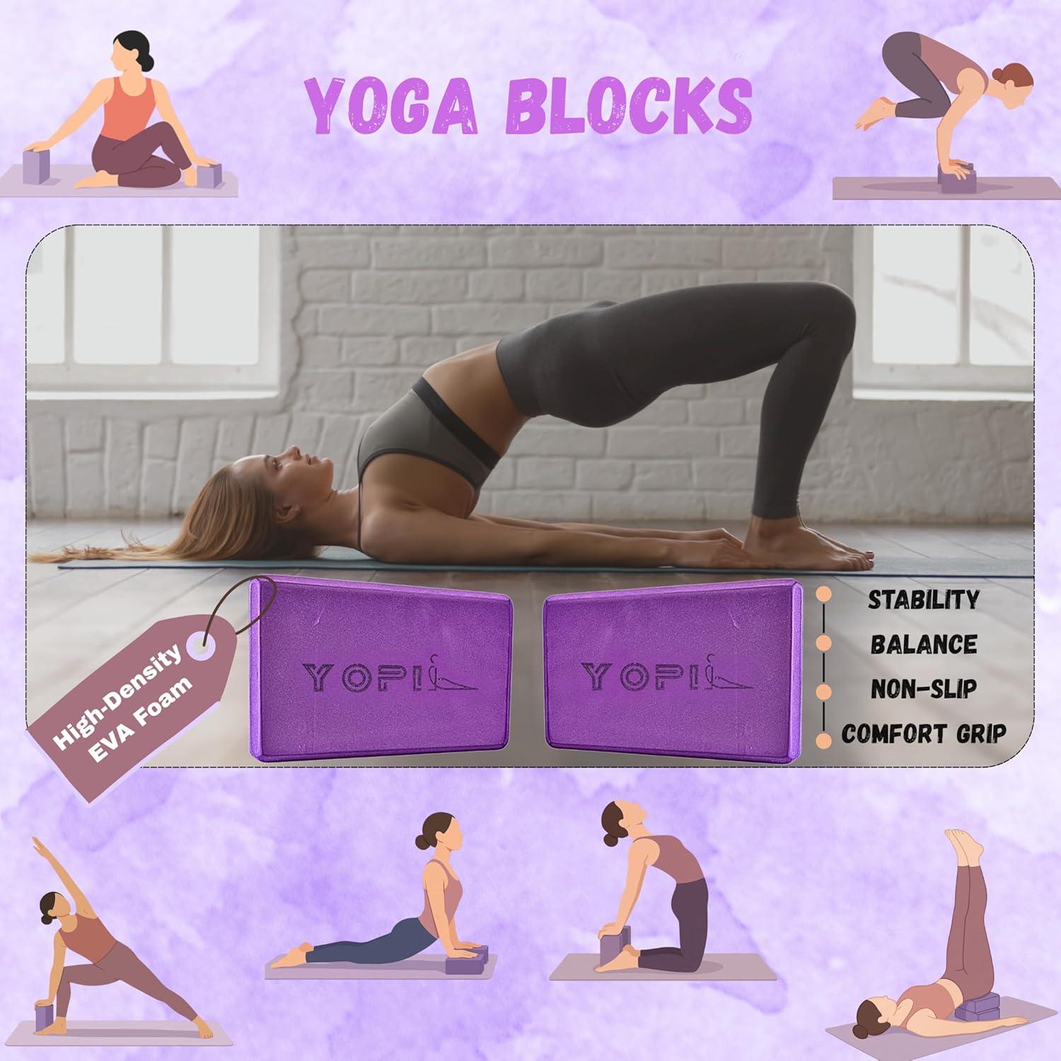 Kit de Yoga y Pilates Yopil 9 en 1 - Bloques, Anillo, Bandas y Más