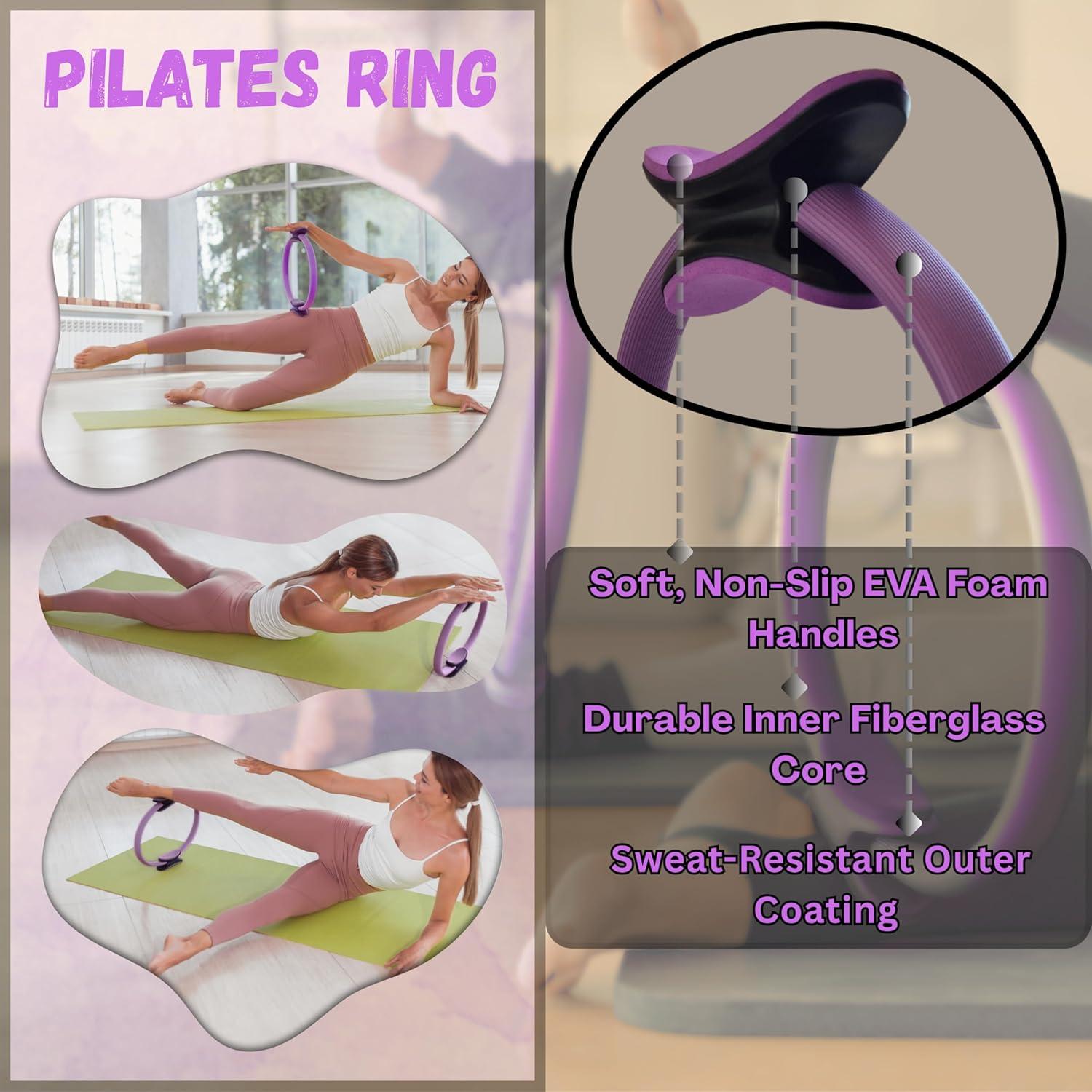 Kit de Yoga y Pilates Yopil 9 en 1 - Bloques, Anillo, Bandas y Más