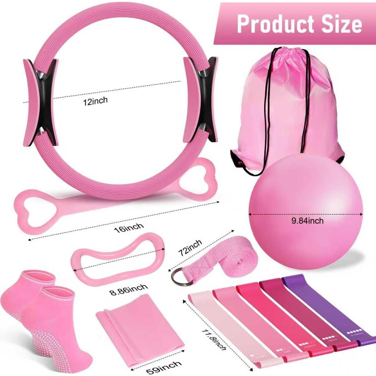 Kit de Pilates YOUCHENGZHIFAN ElaraFit - 13 Piezas para Mujeres
