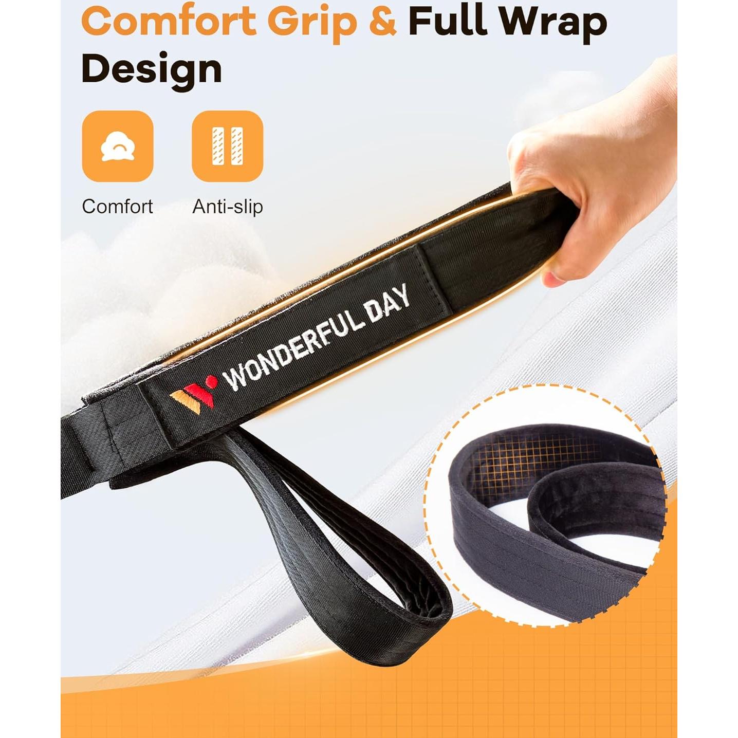 Correas de Pilates Día Maravilloso Doble Bucle 28-38 cm Negro