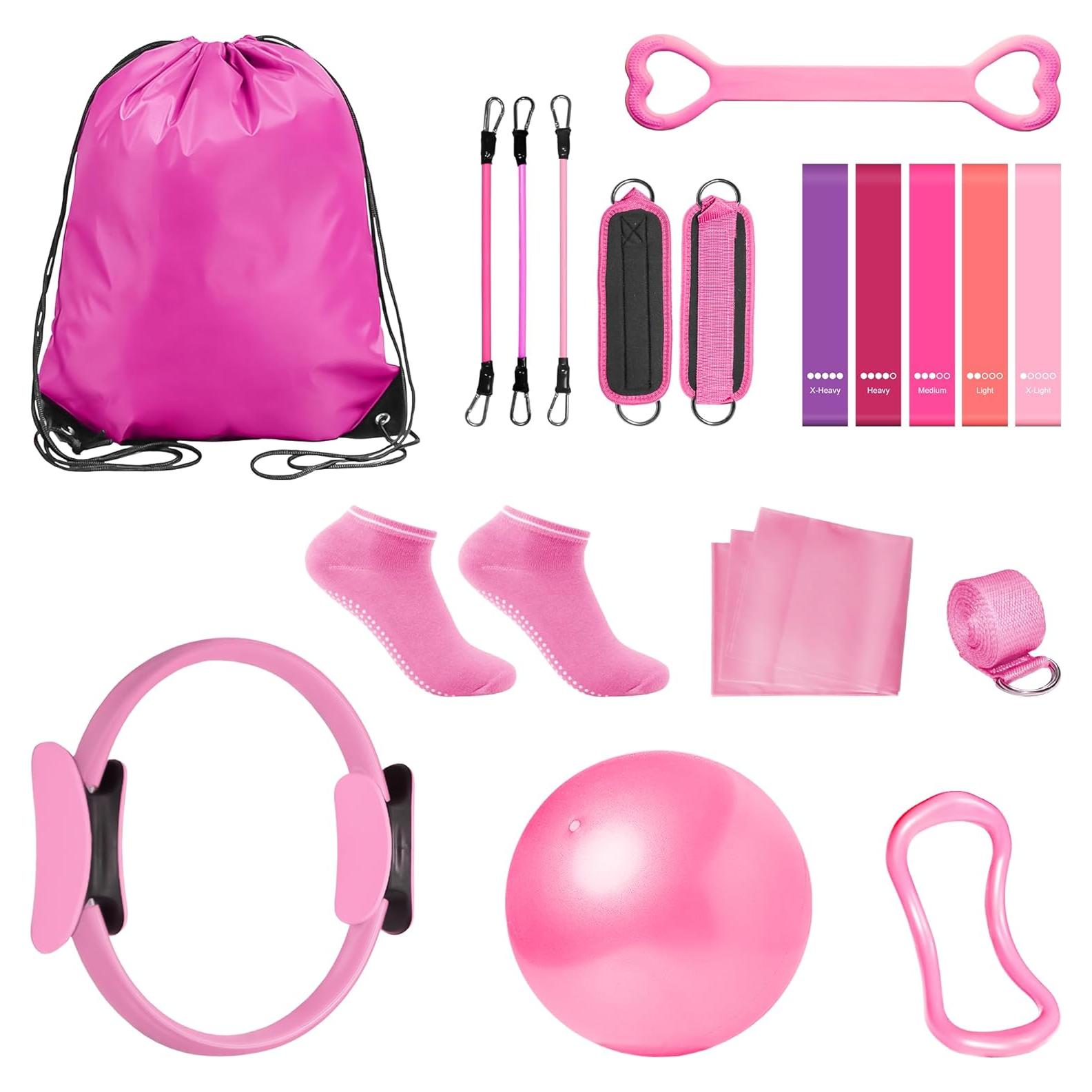 Kit de Pilates Esencial Speciarose 18 Piezas Rosa