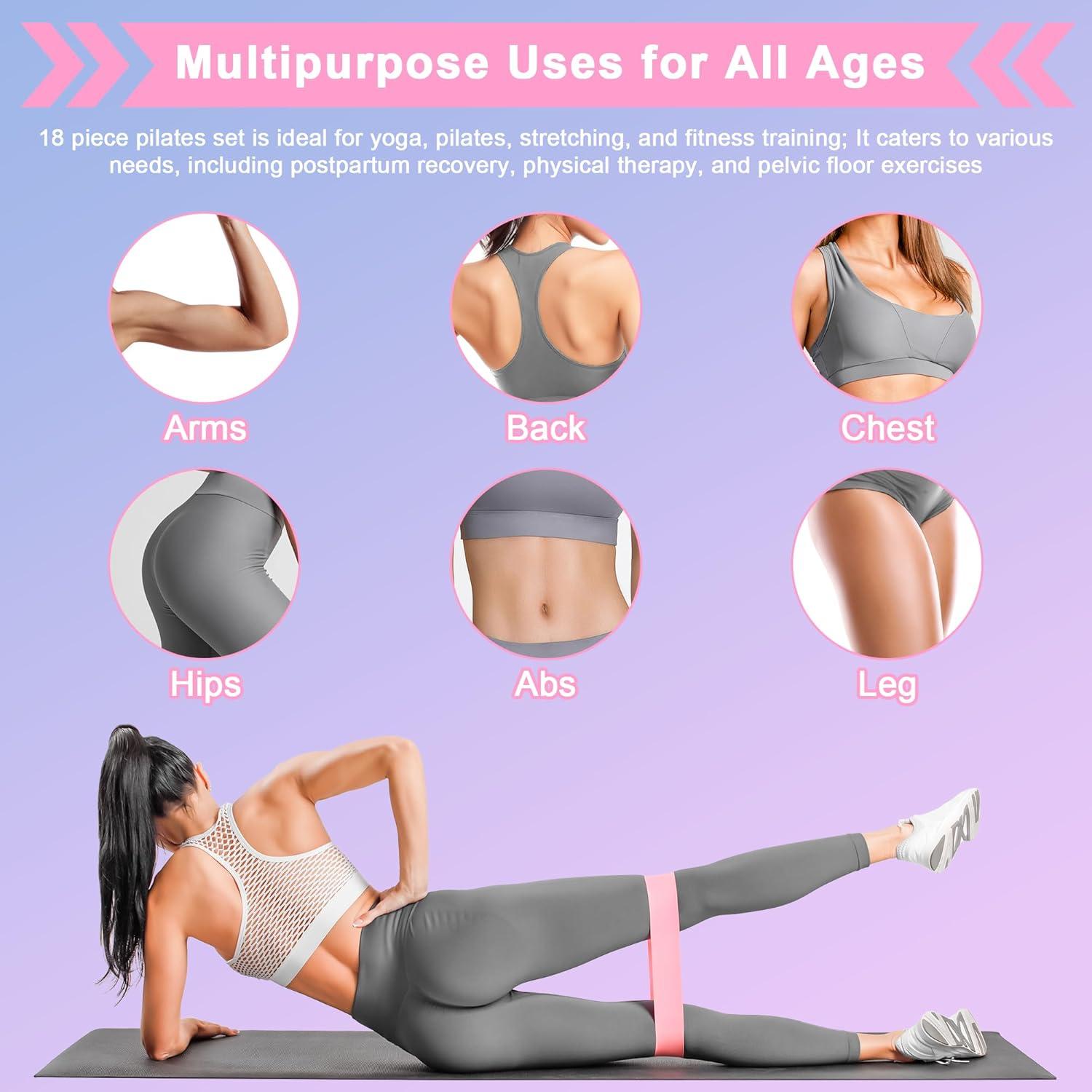 Kit de Pilates Esencial Speciarose 18 Piezas Rosa