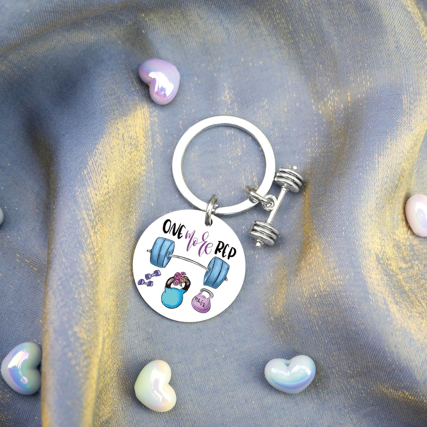 Llavero de Mancuernas Inspirador para Gimnasio - Regalo Fitness