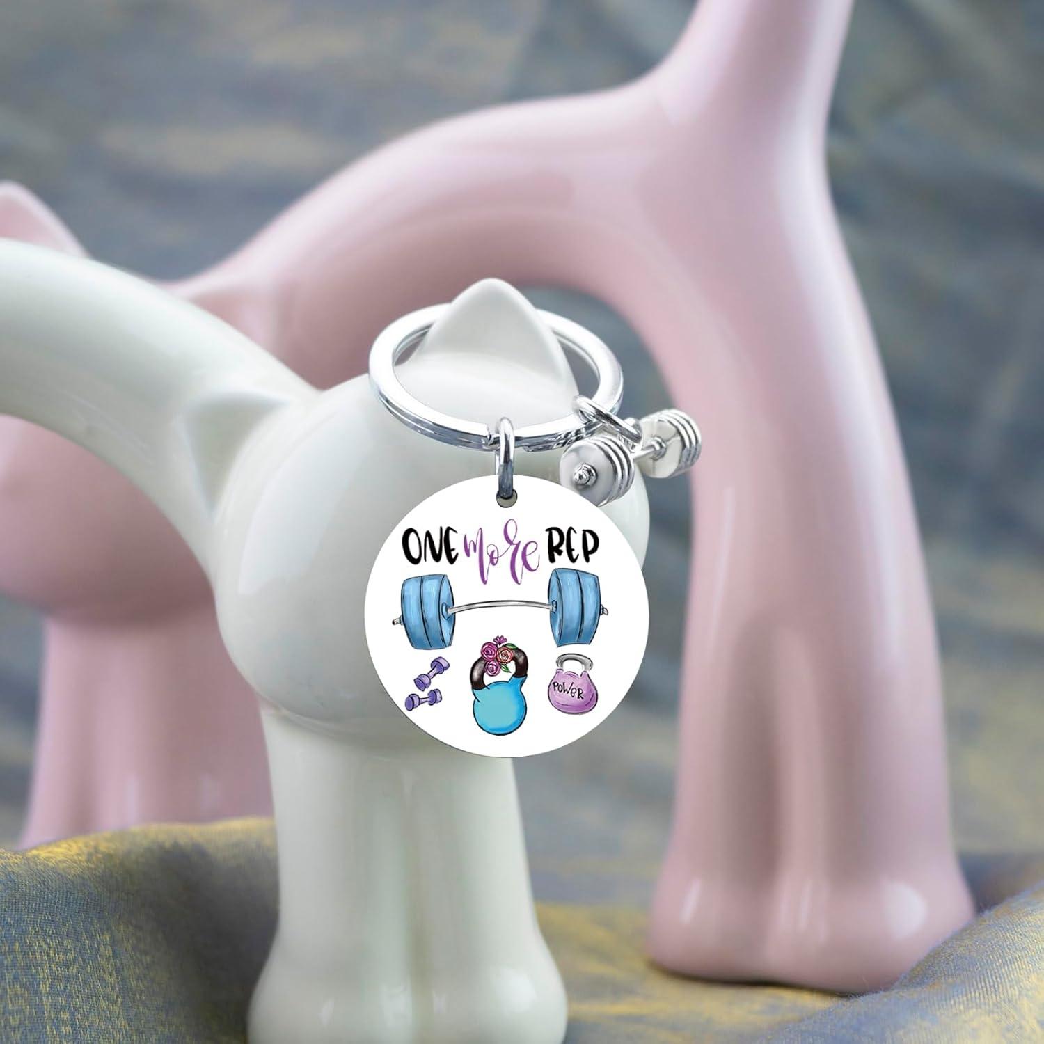 Llavero de Mancuernas Inspirador para Gimnasio - Regalo Fitness