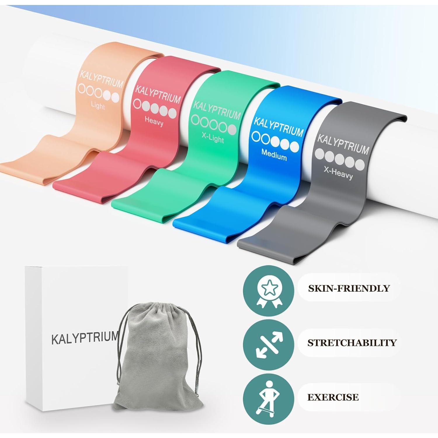 Juego de Bandas de Resistencia KALYPTRIUM 5 Niveles con Bolsa