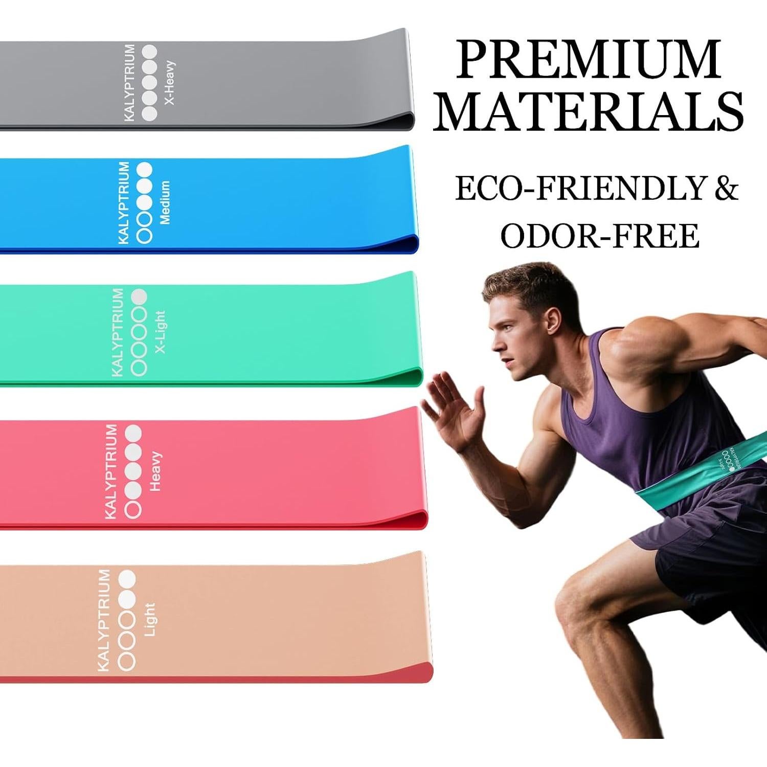 Juego de Bandas de Resistencia KALYPTRIUM 5 Niveles con Bolsa