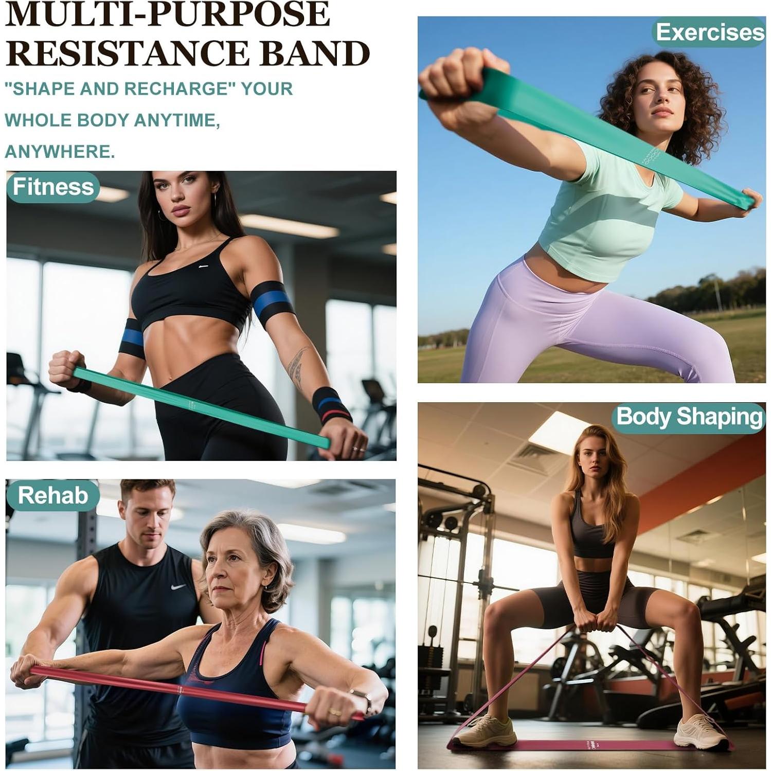 Juego de Bandas de Resistencia KALYPTRIUM 5 Niveles con Bolsa