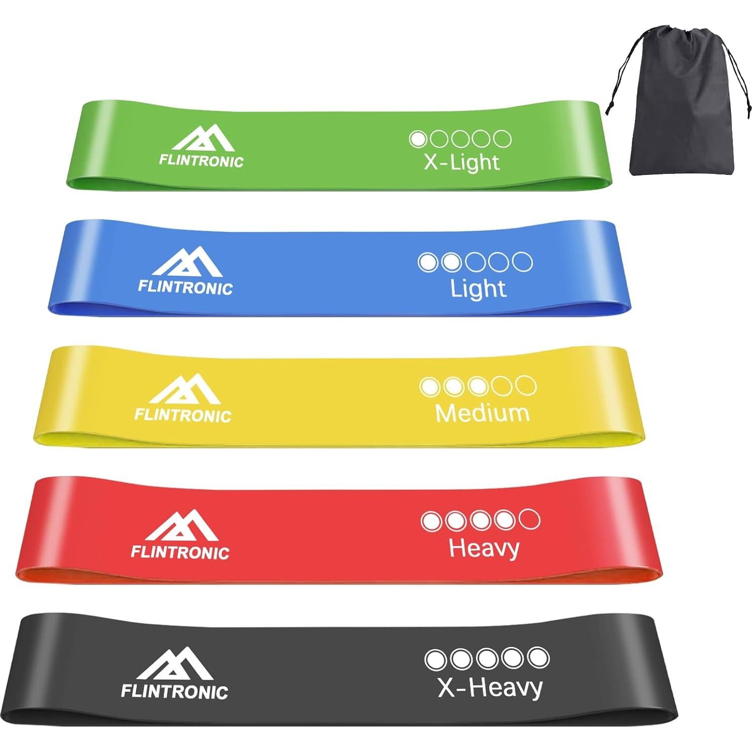 Conjunto de Bandas de Resistencia Flintonic 5 Niveles para Fitness