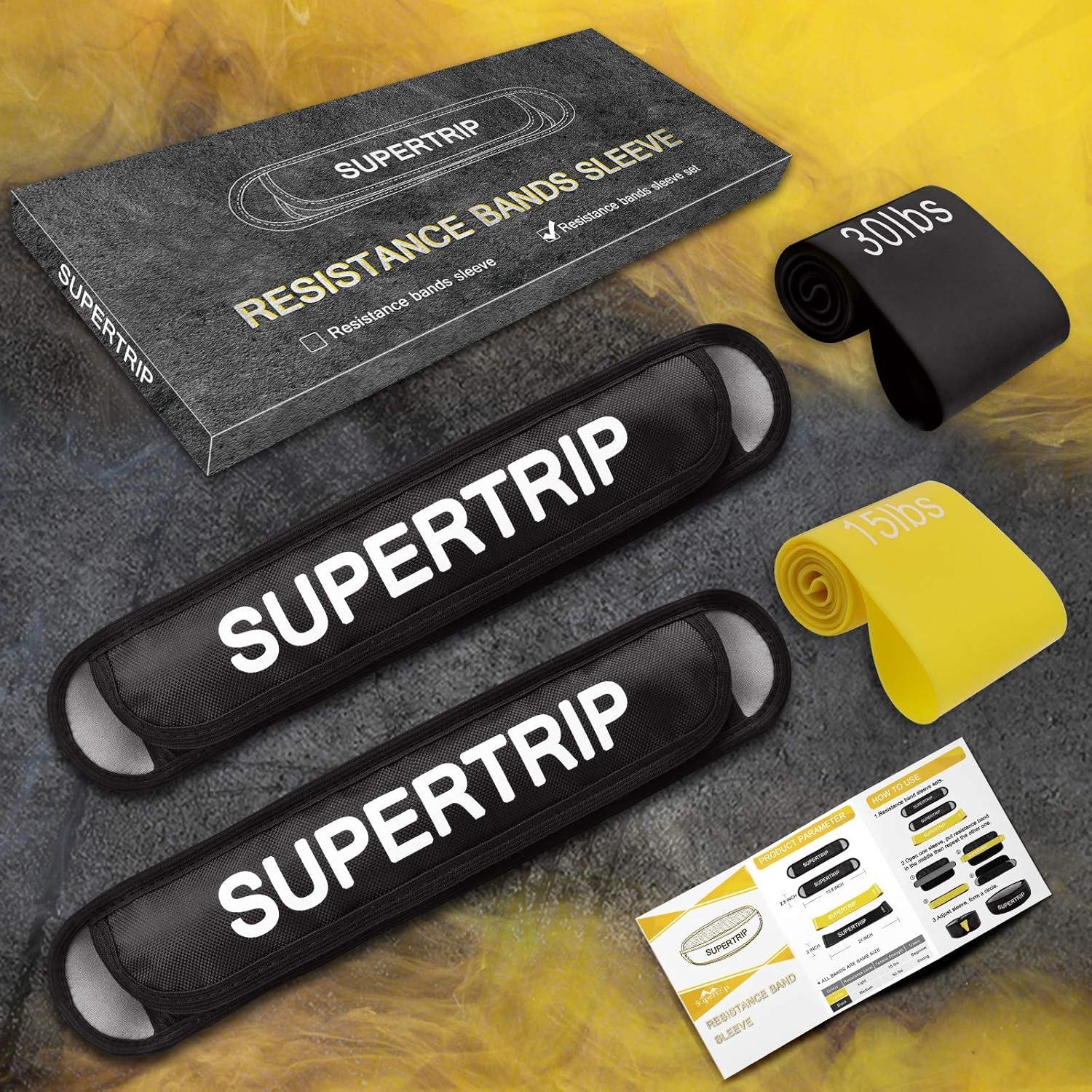 Bandas de Resistencia Supertrip con Mangas Protectores 2 Pzas