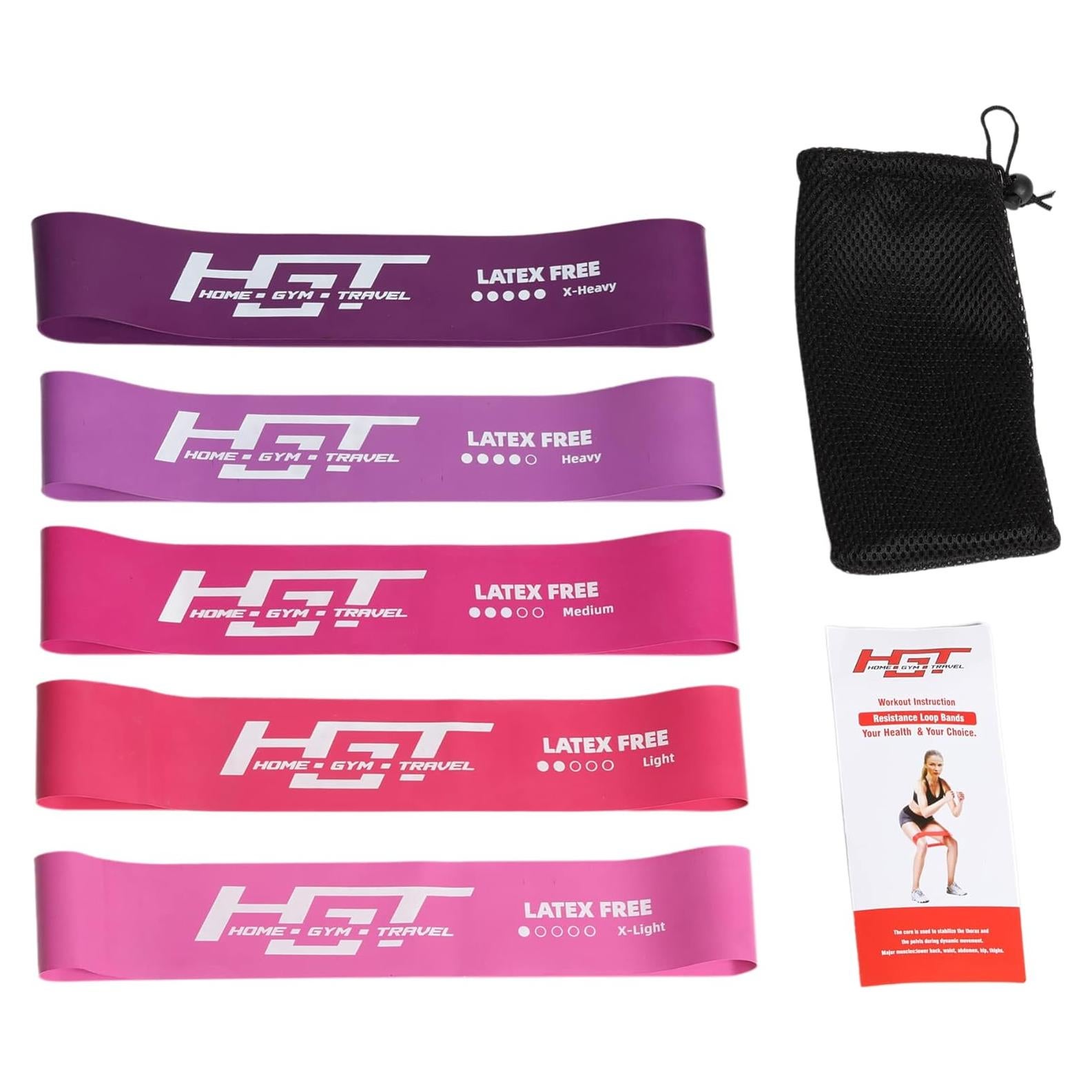 Conjunto de Bandas de Resistencia The x Bands - Sin Látex - 5 Niveles