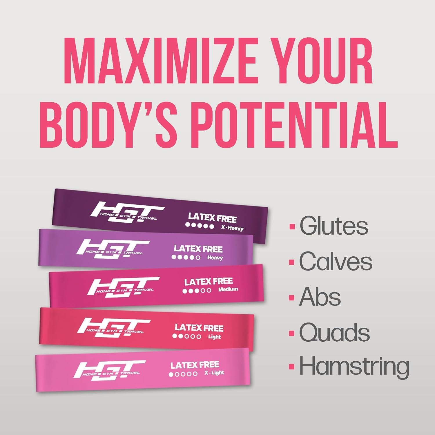 Conjunto de Bandas de Resistencia The x Bands - Sin Látex - 5 Niveles