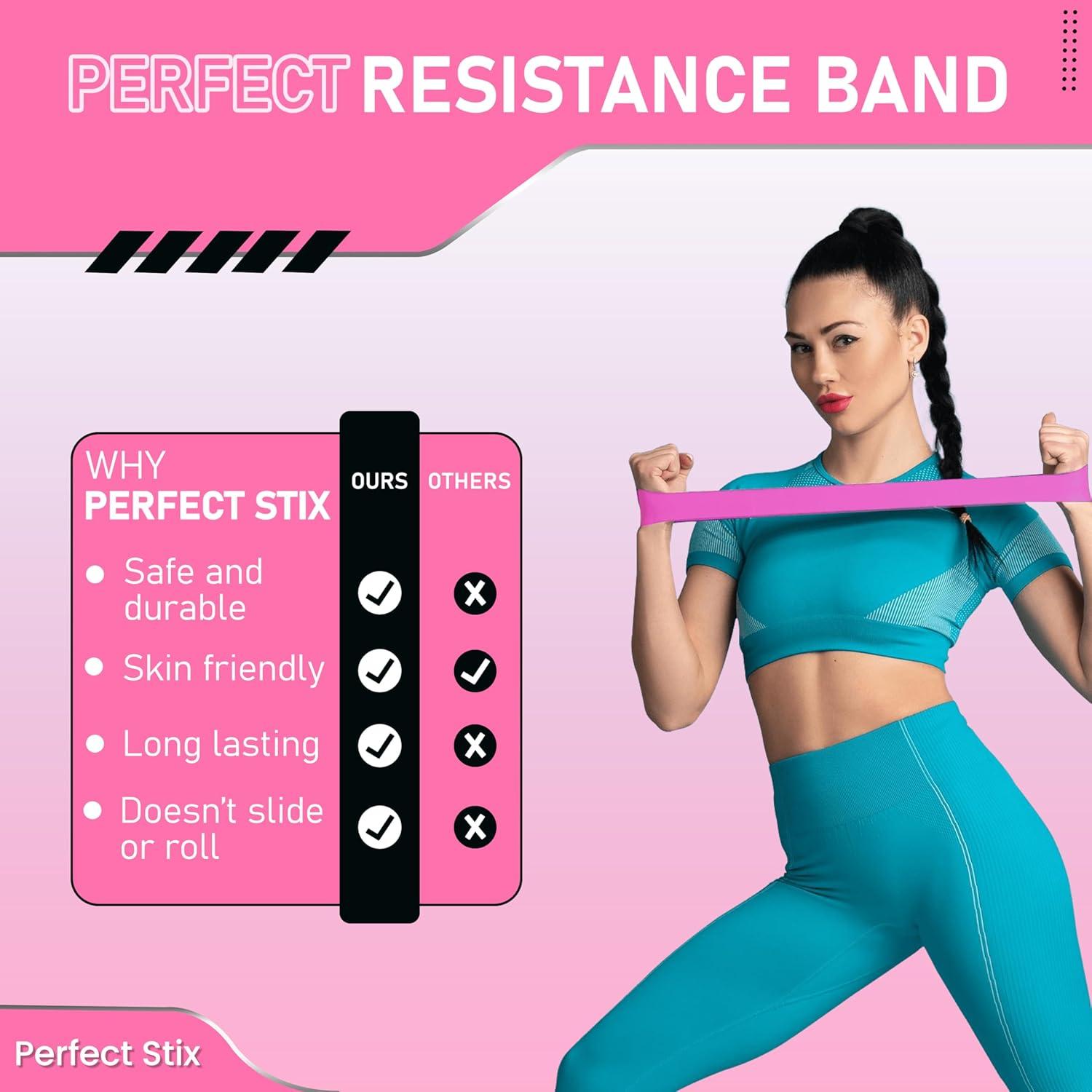 Bandas de Resistencia Peak Performance 5 Pcs Rosa con Bolsa
