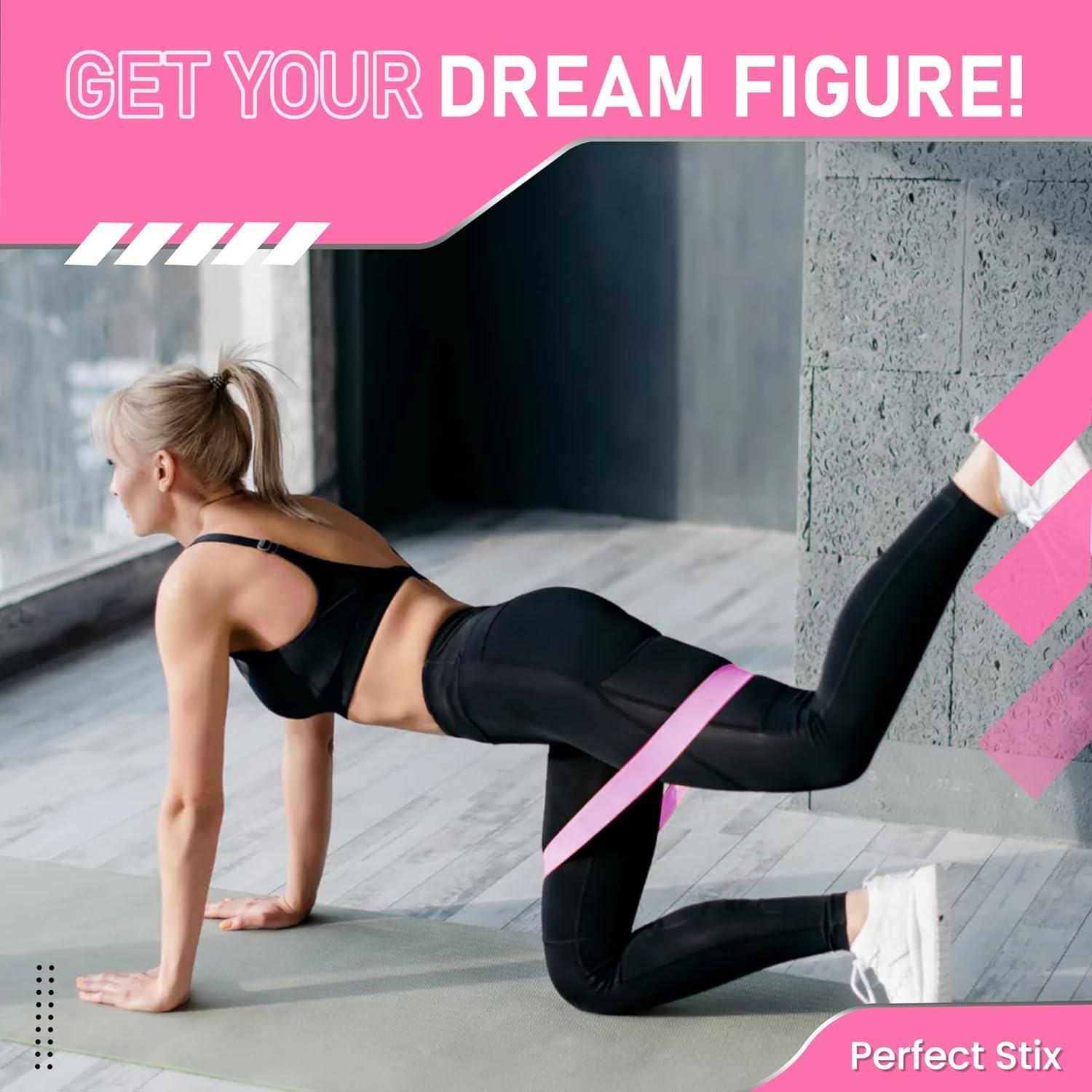 Bandas de Resistencia Peak Performance 5 Pcs Rosa con Bolsa