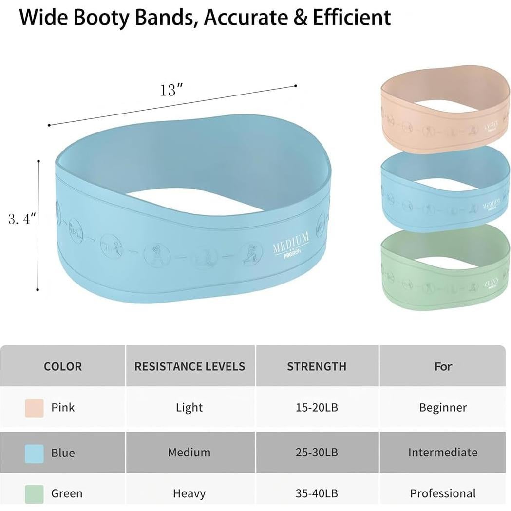 Bandas de Resistencia PROIRON de Silicona para Ejercicio - 3 Unidades