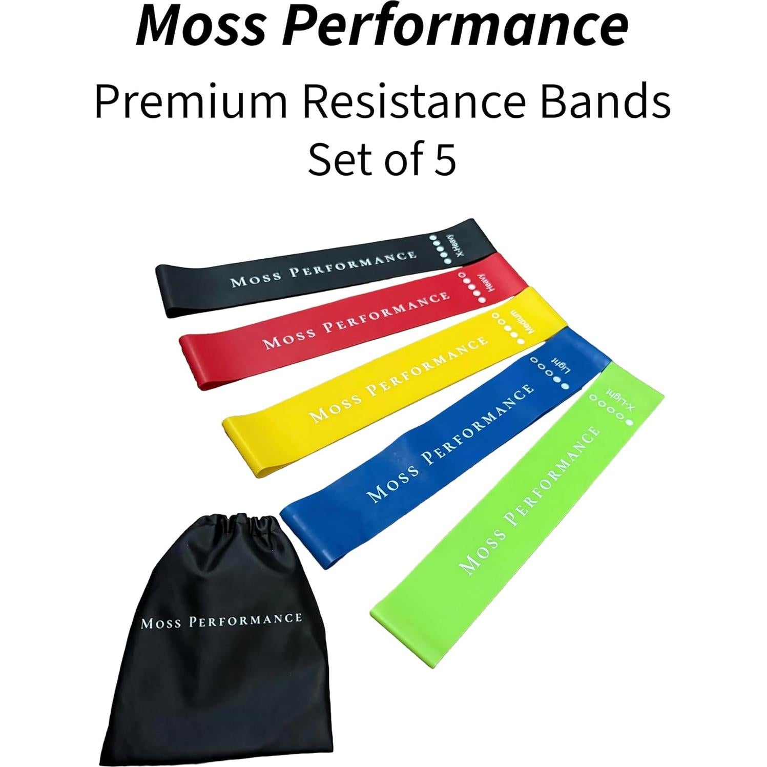 Bandas de Resistencia Moss Performance - Set de 5 Niveles