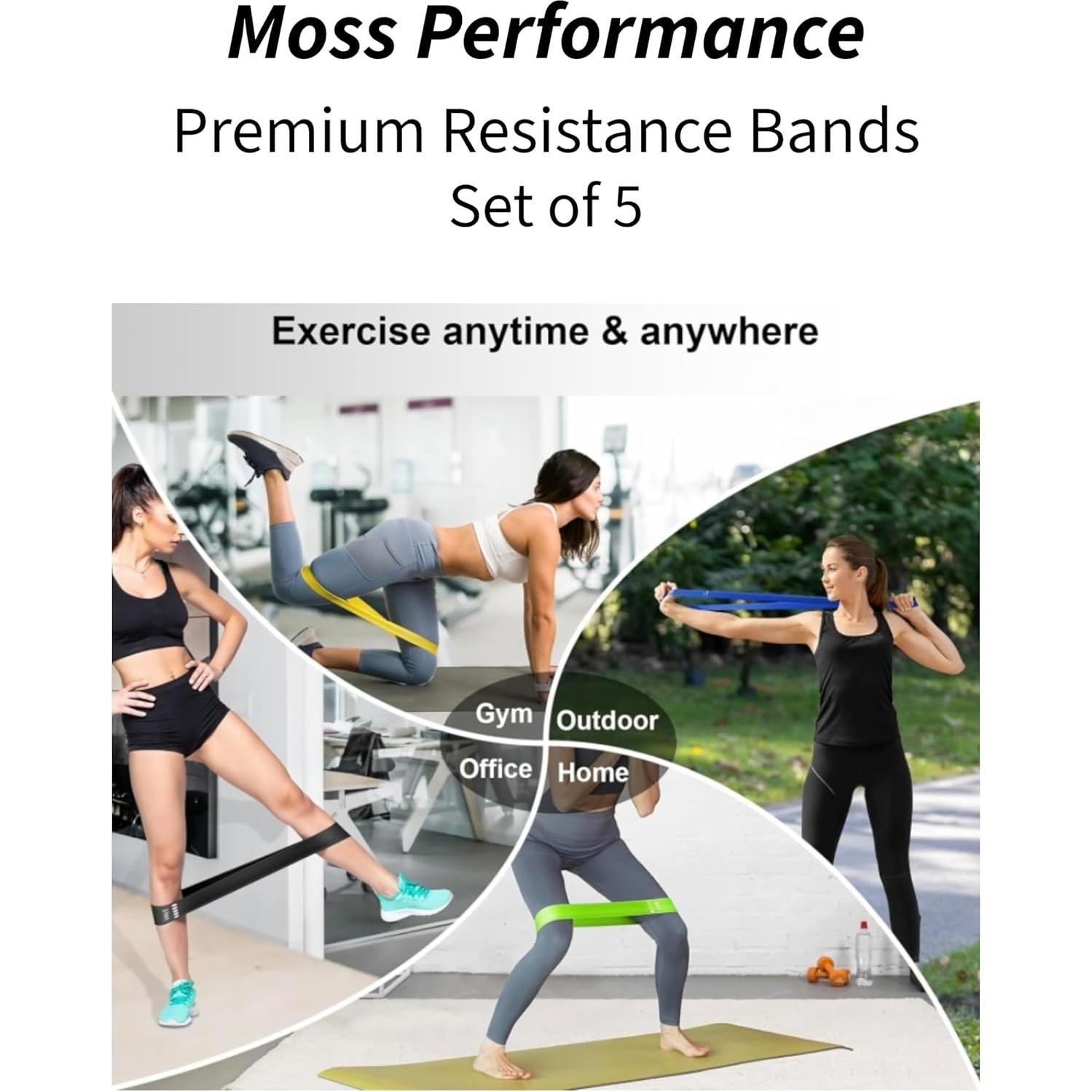 Bandas de Resistencia Moss Performance - Set de 5 Niveles